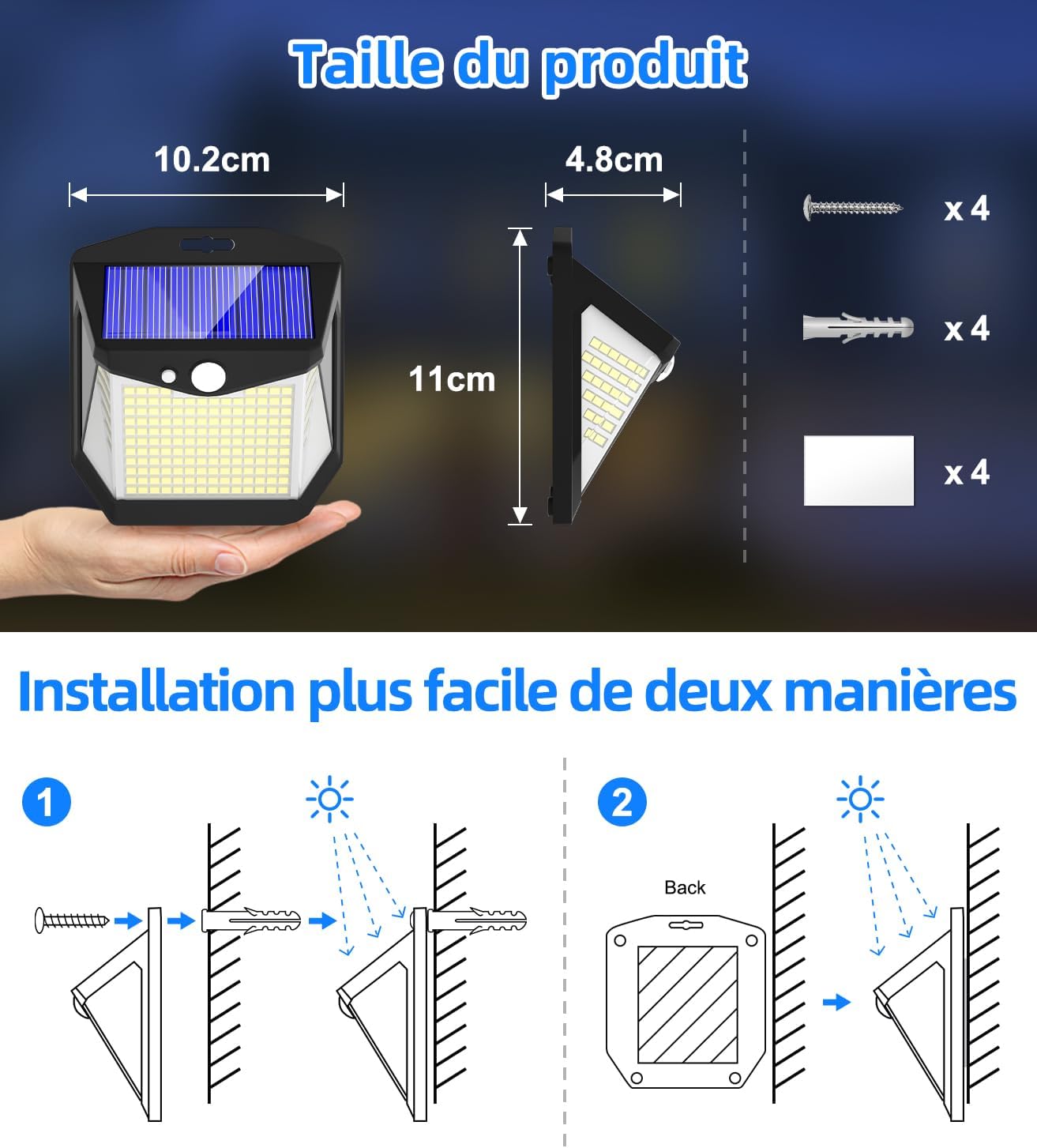 Thumbnail 5 de Lampe Solaire Extérieur Détecteur Mouvement – Vanranger