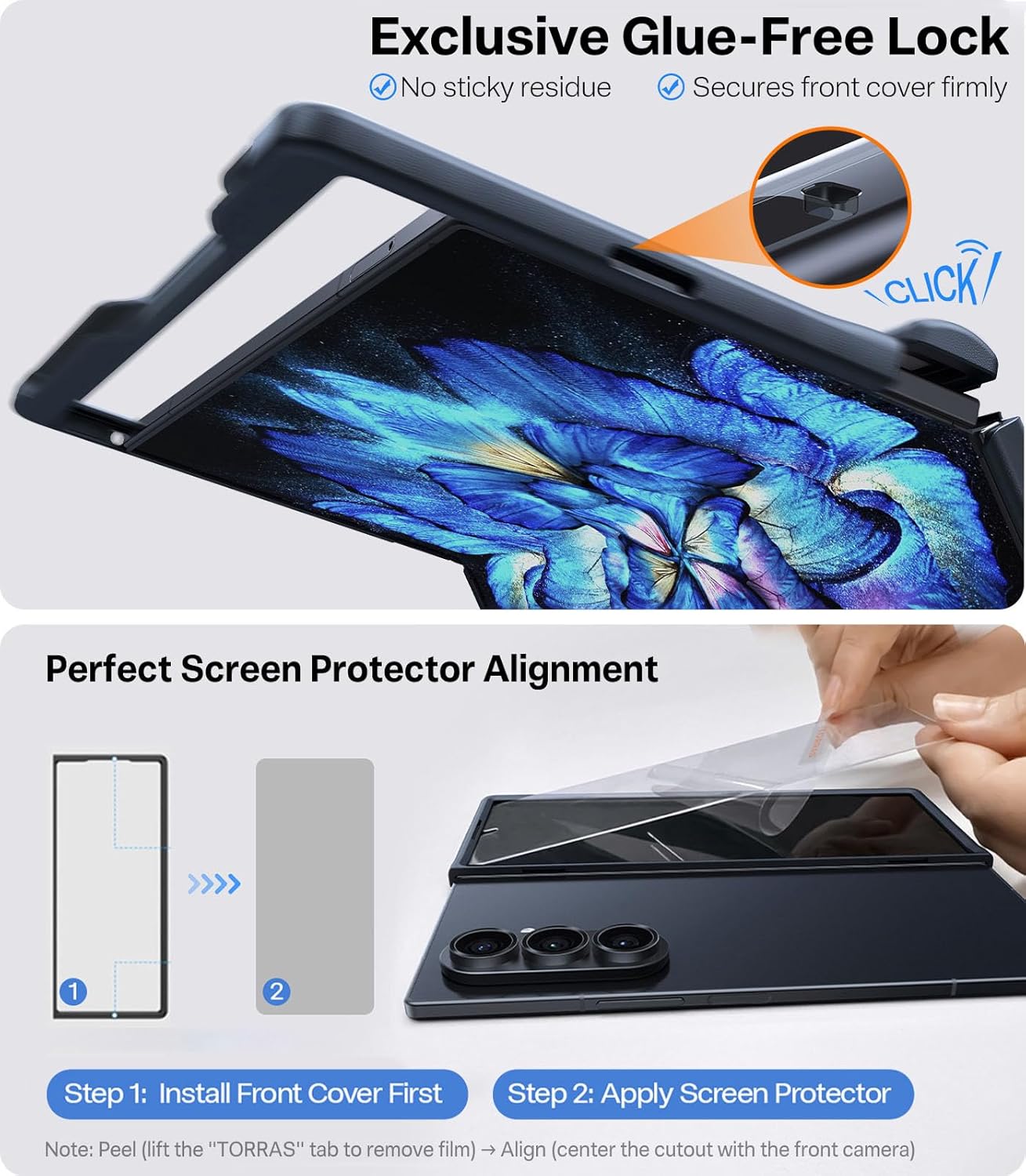 Thumbnail 4 de TORRAS Samsung Galaxy Z Fold7 magnetic protective case — 4X hinge