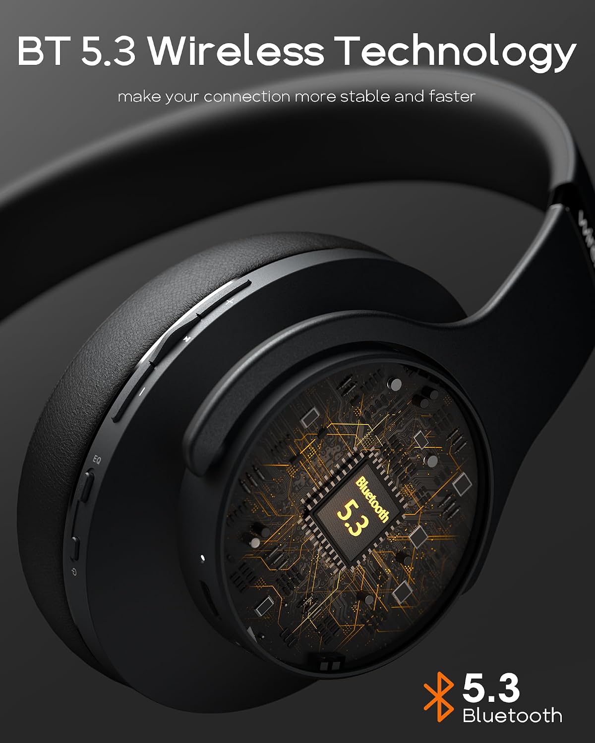Detalle de DOQAUS CARE1 PRO LIFE5 Over-Ear Bluetooth Headphones, 90-Hour Playtime