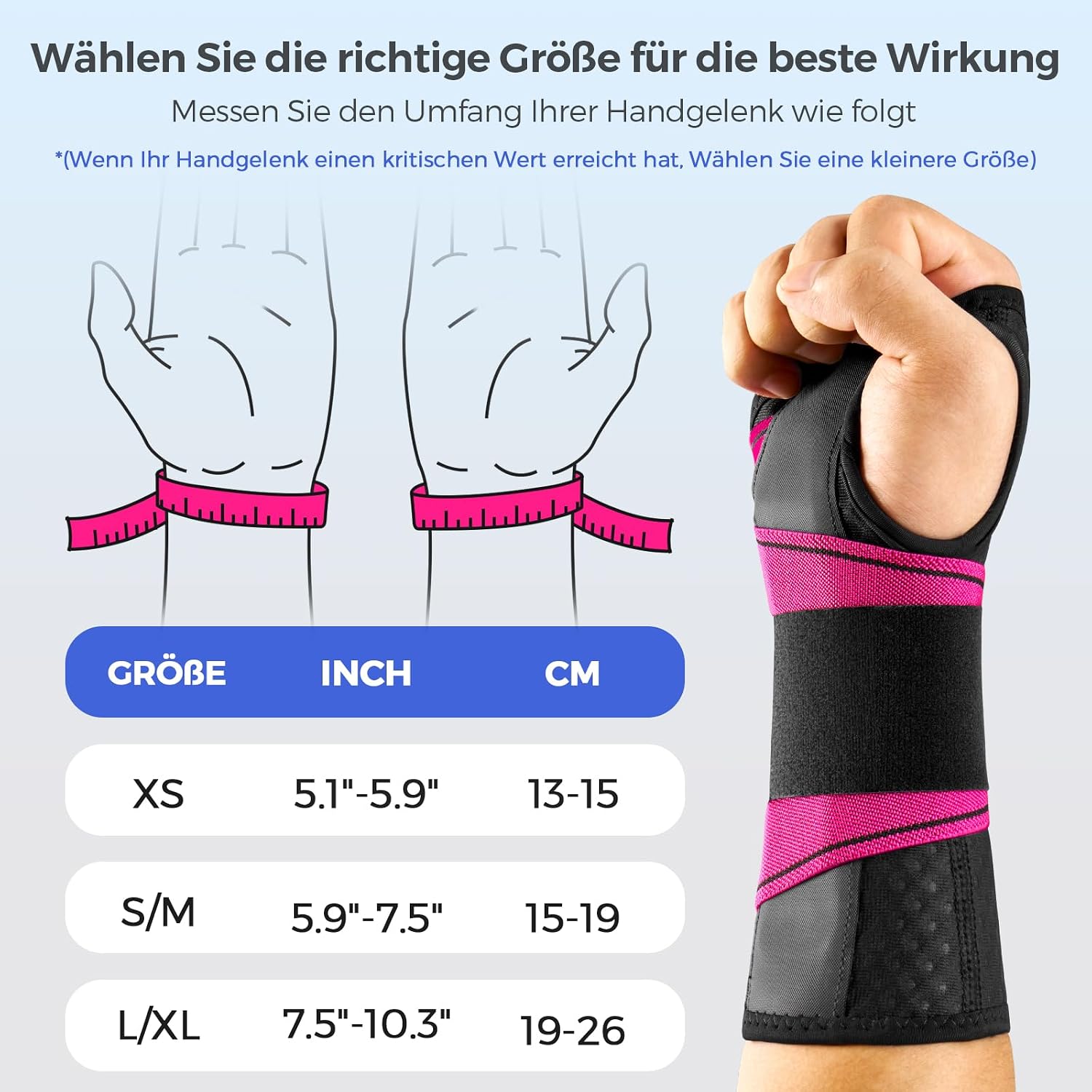 Thumbnail 5 de FREETOO Leicht-Passform Handgelenkstütze mit Bio-Karpaltunnel-Schiene – Allround-Orthese für RSI, Sehnenscheidenentzündung und mehr