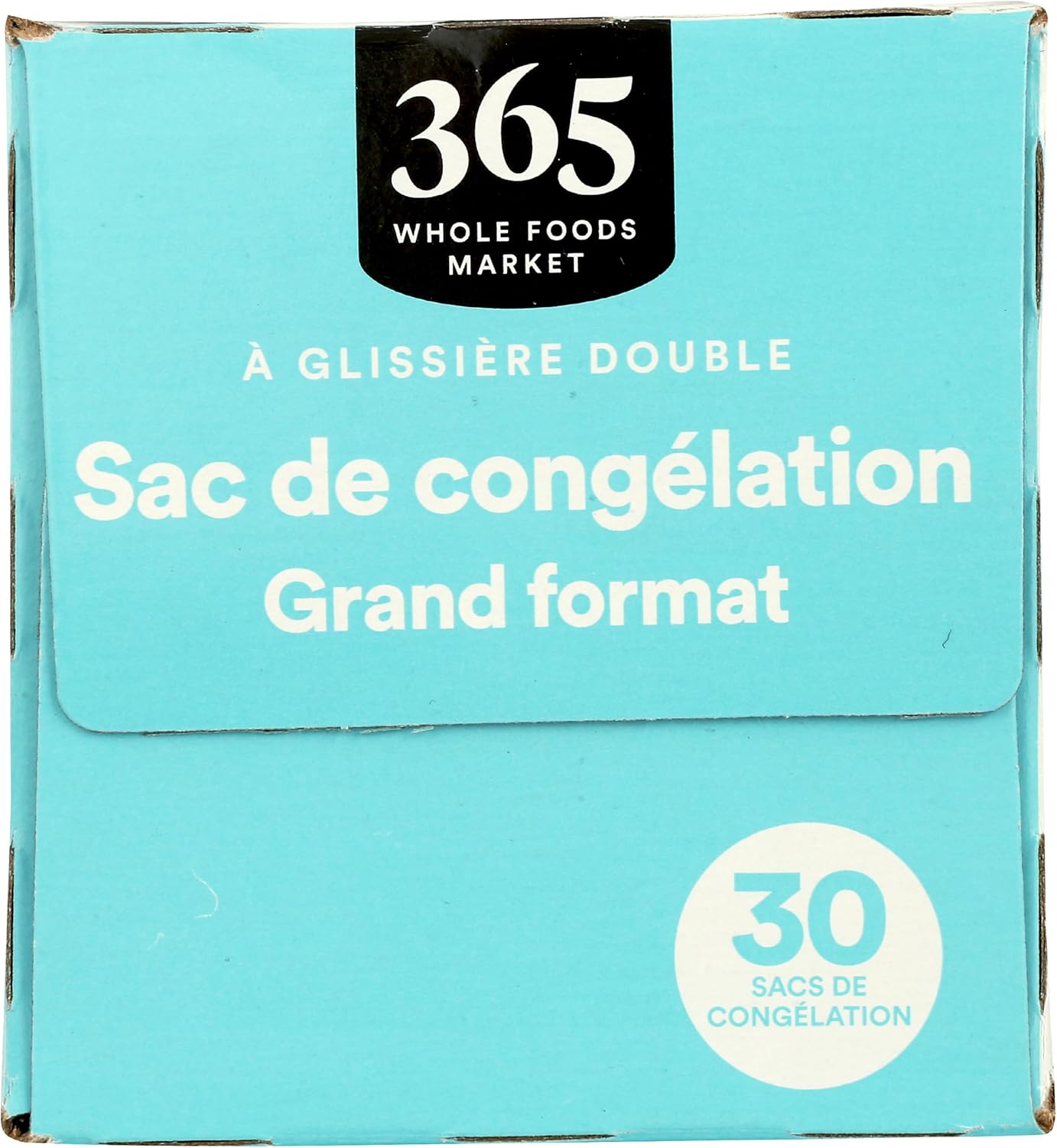 Detalle de 365 by Whole Foods Market Gallon Size Freezer Bags, Double Zipper, 30 Count