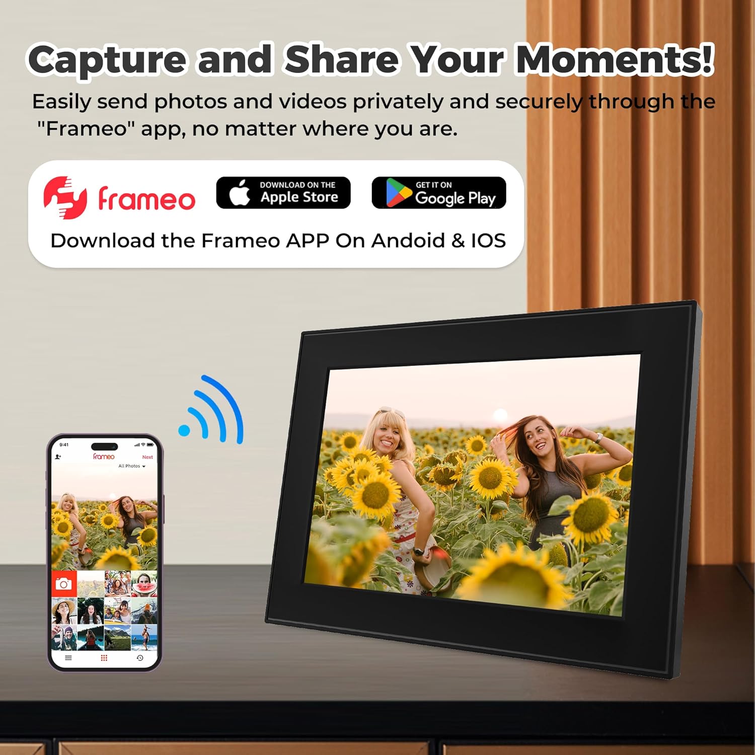 Thumbnail 6 de Frameo 10.1 Inch Digital Photo Frame 32GB