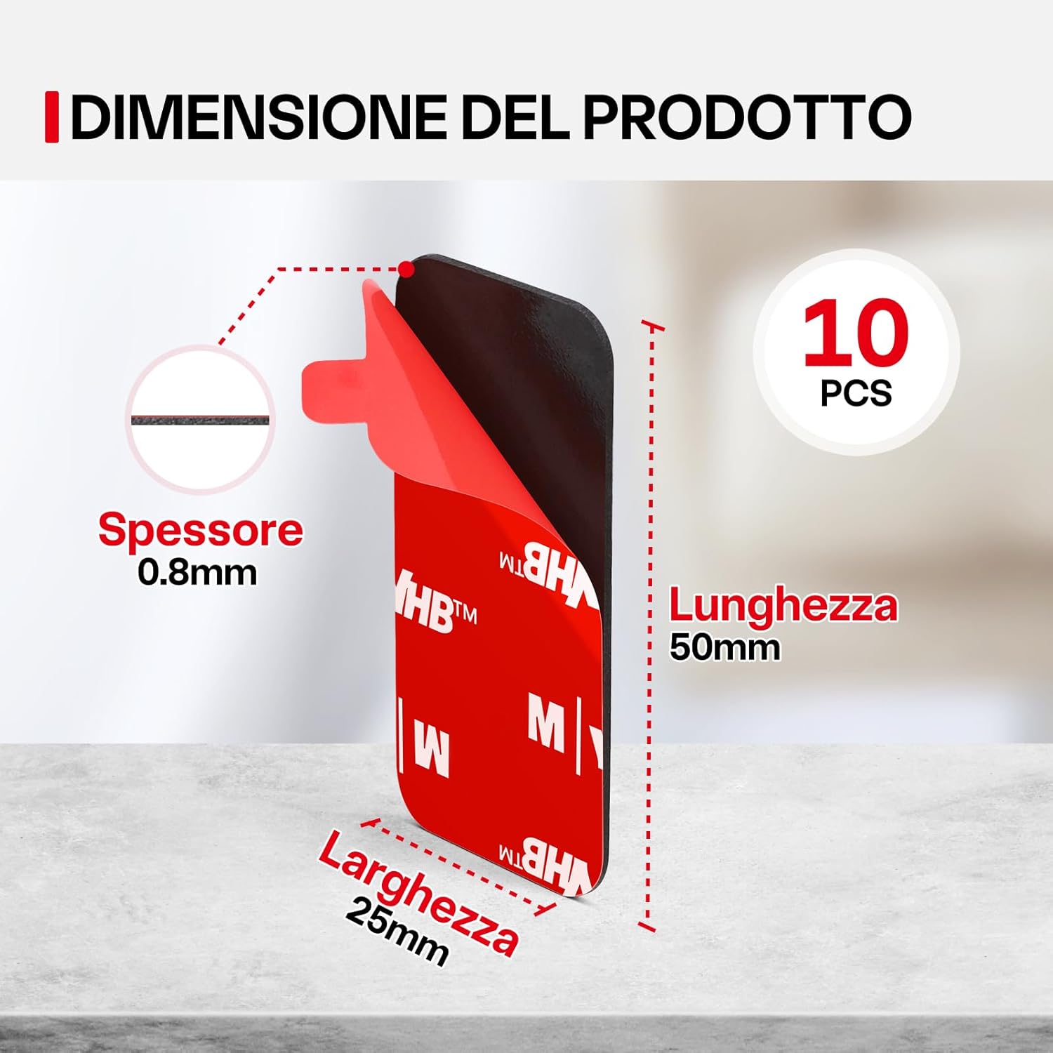 Thumbnail 1 de FIXCHORD tampone impermeabile biadesivo extra forte (10 pezzi), per auto, casa e videocamera d’azione