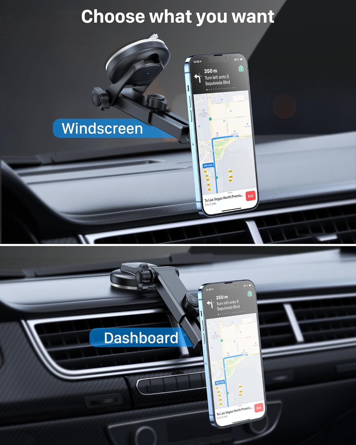 Thumbnail 5 de YOSH MagSafe Car Charger Mount Dashboard with 36W Car Adapter (Magnetic iPhone Wireless Charging)
