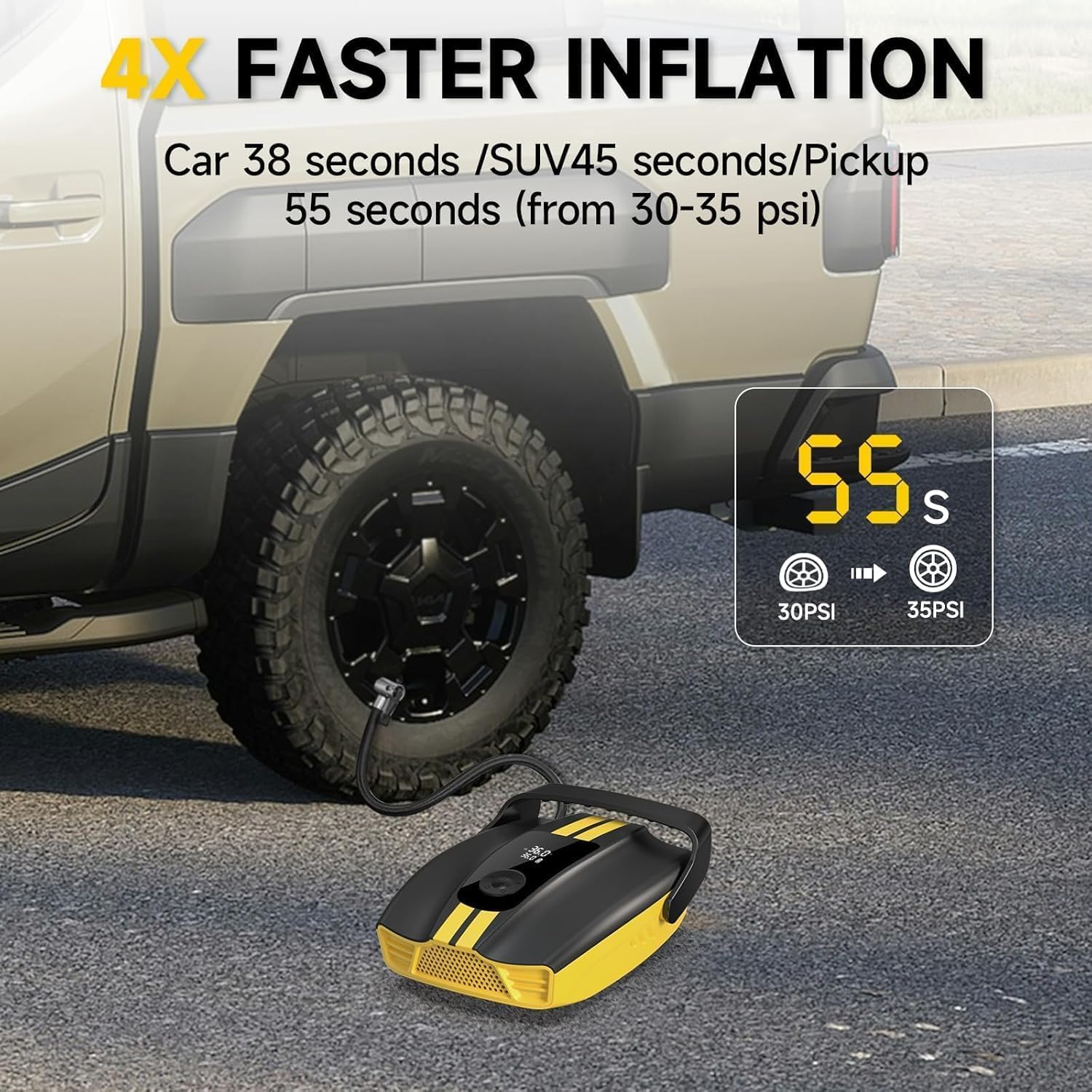 Detalle de 50PSI Paddle Board Pump Electric Portable: High-PSI, 9-Port Stand Up Paddle Board Pump (Non-Rechargeable)