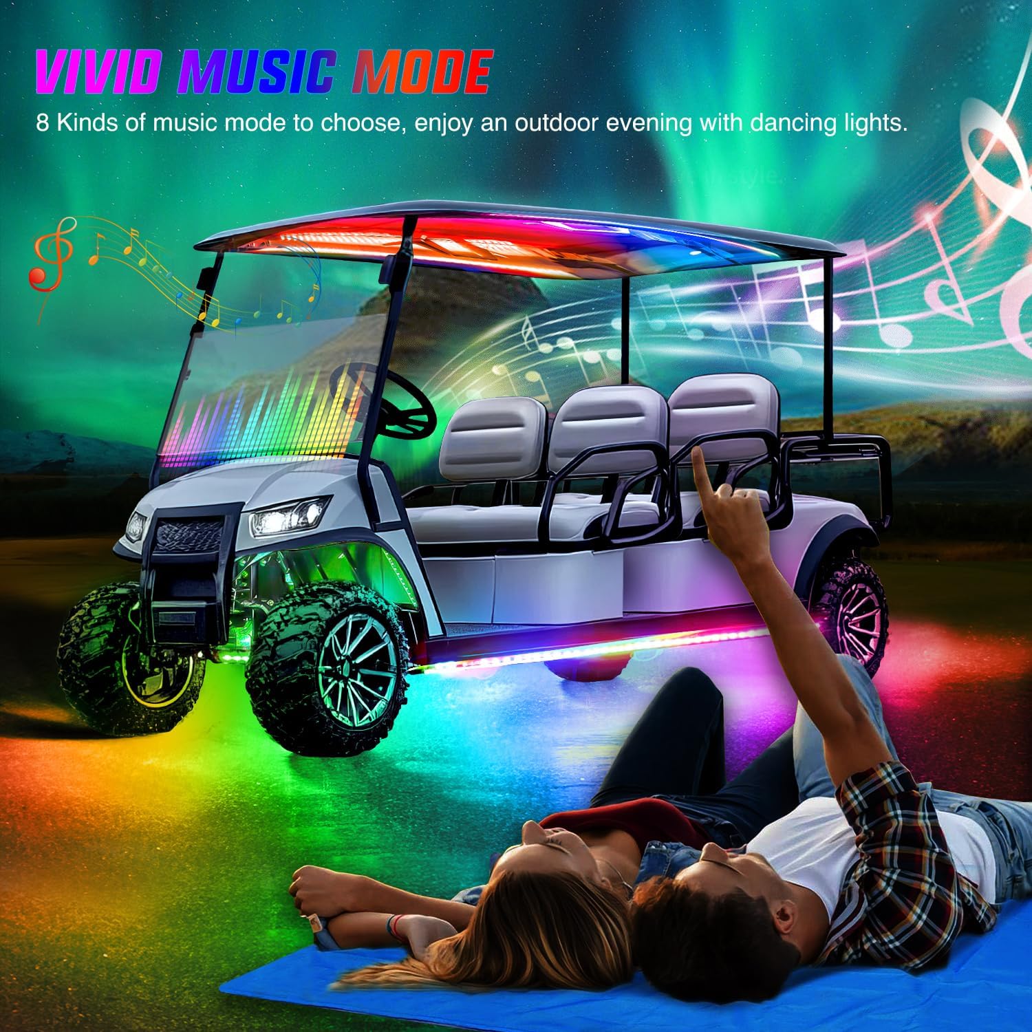 Thumbnail 6 de Nilight 6PCS Golf Cart Underbody Light Kit