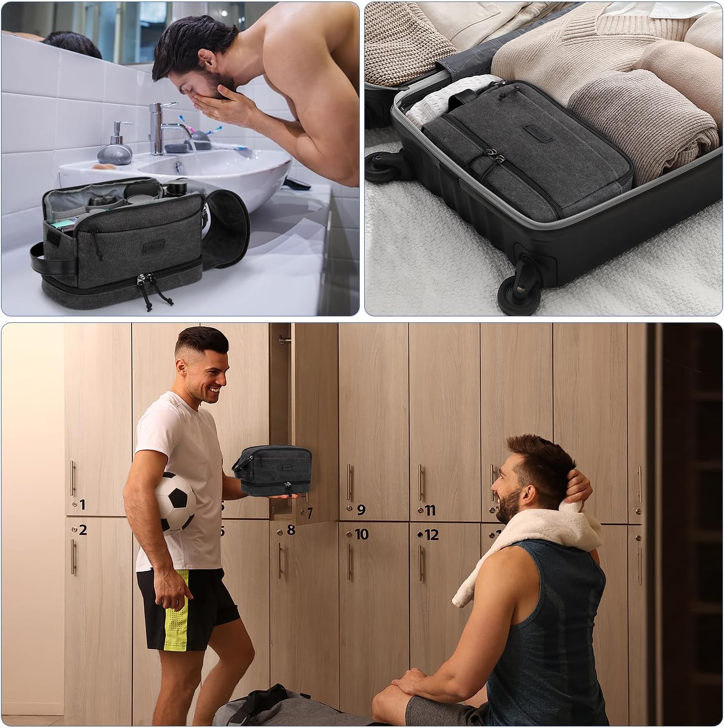Thumbnail 5 de ZOMFELT Toiletry Bag Canvas travel dopp kit
