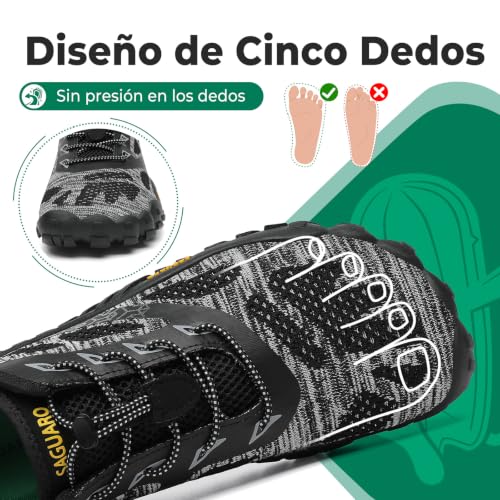 Detalle 2 de SAGUARO Barefoot: Zapatillas Minimalistas para Hombre y Mujer, trail running, con suela antideslizante y diseño de cinco dedos