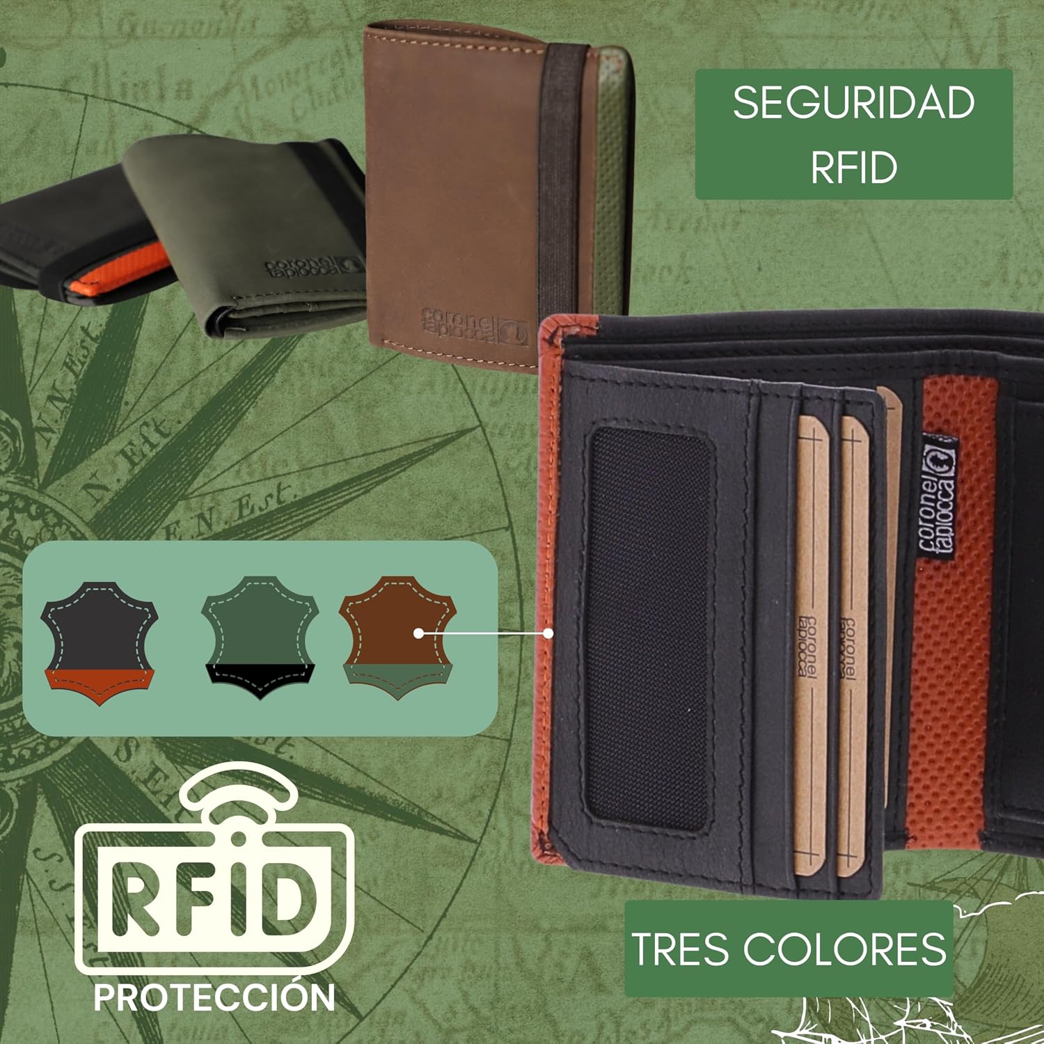 Thumbnail 4 de Coronel Tapiocca Cartera Aladino Negra para hombre