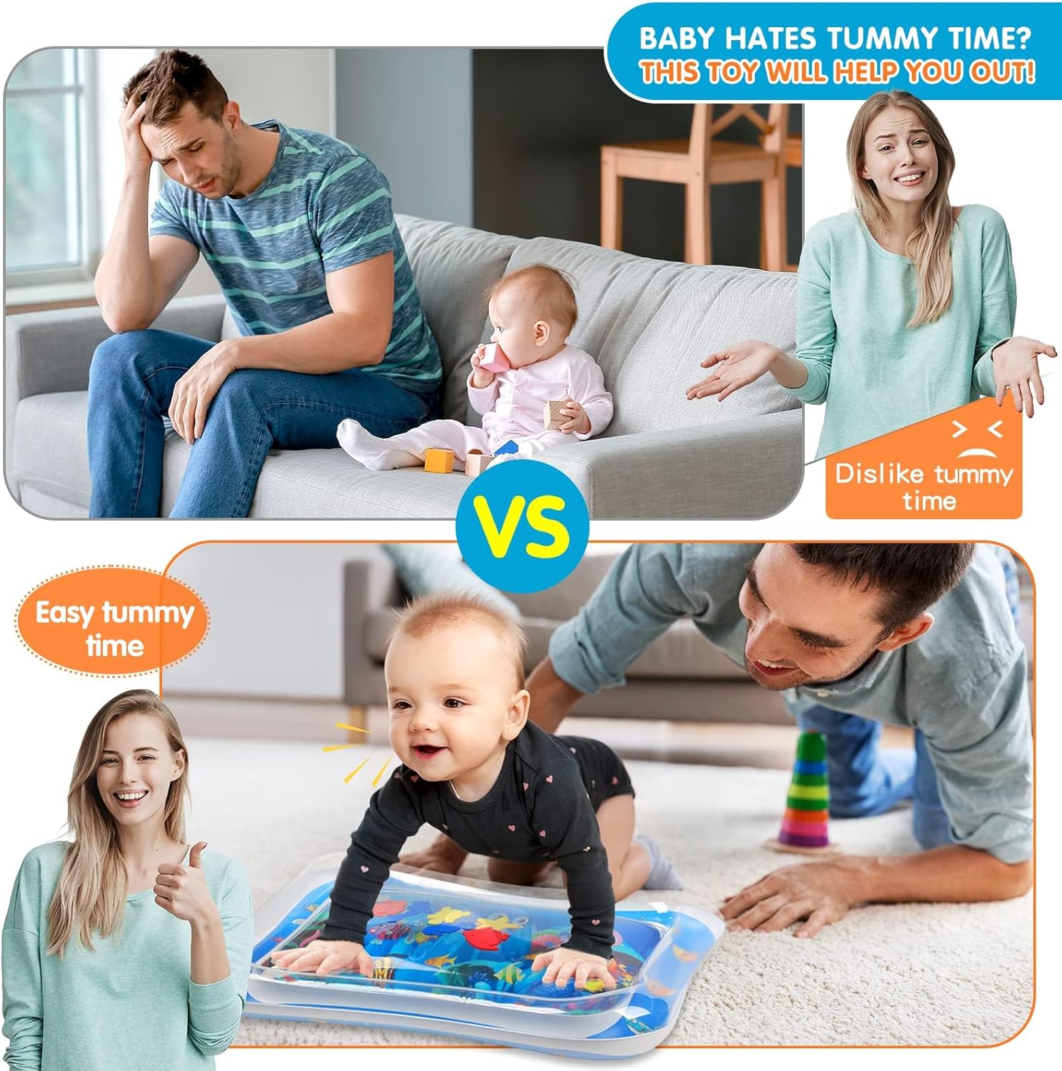Detalle 2 de Infinno Inflatable Tummy Time Mat for 3–24 Months