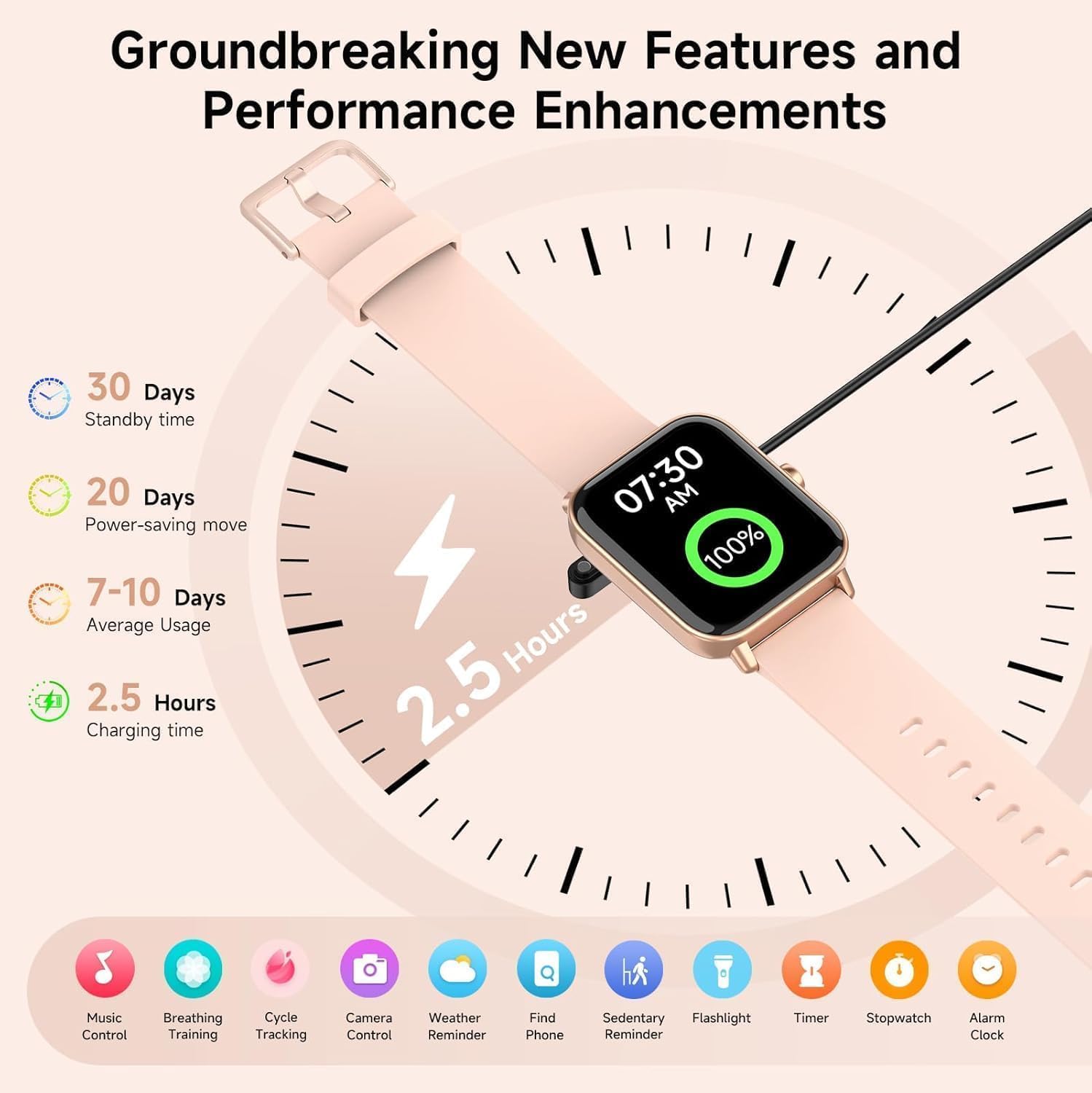 Thumbnail 5 de Gydom Smart Watch for Men and Women, 1.8" HD Touch Screen with Alexa Built-in