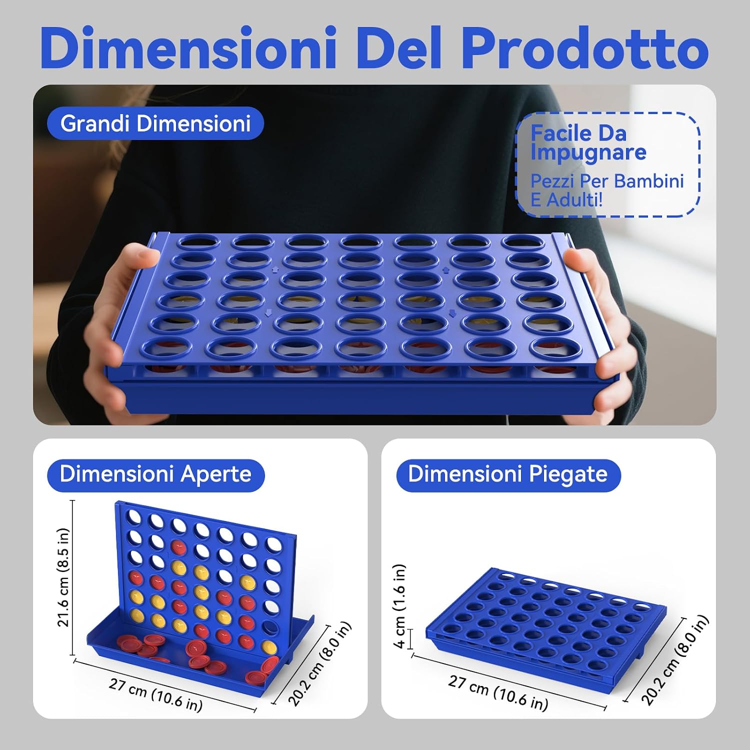 Detalle 1 de Pup Go 4 in Linea Grande 4+ gioco da tavolo