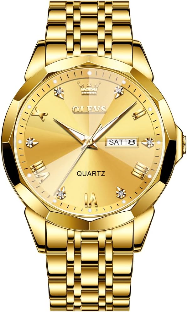 Thumbnail 6 de Montre homme OLEVS Quartz Index Diamants en acier inoxydable, étanche 30 m, lumineuse et date