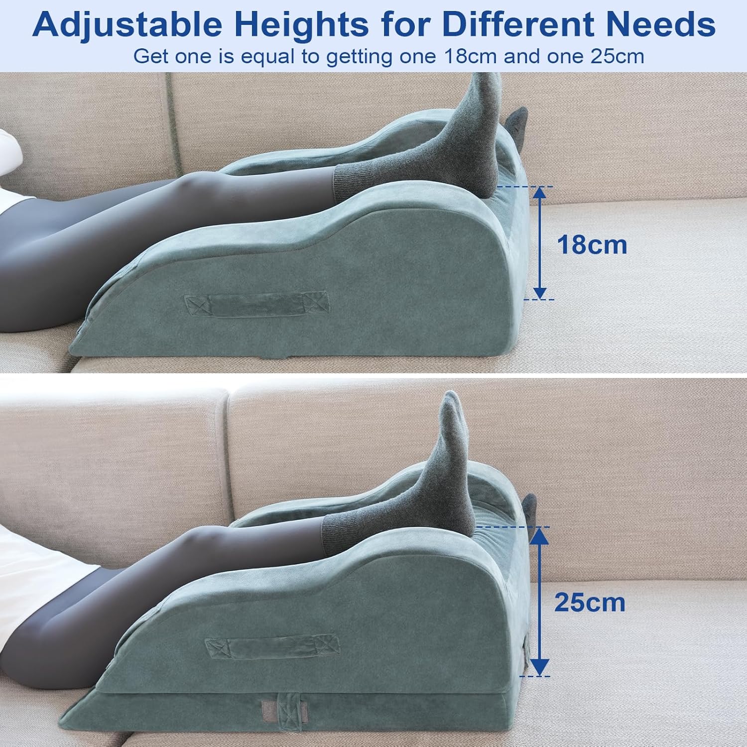 Detalle 2 de KingPavonini Adjustable Leg Elevation Pillows for After Surgery (Single Leg)