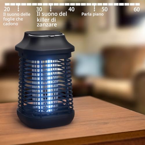 Detalle de Raindot Lampada antizanzare: trappola elettrica esterno 4200 V, 20 W con custodia in metallo