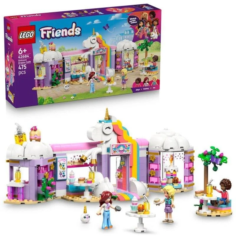 LEGO Friends 42684 Cafetería Sueños de Unicornio, 475 piezas