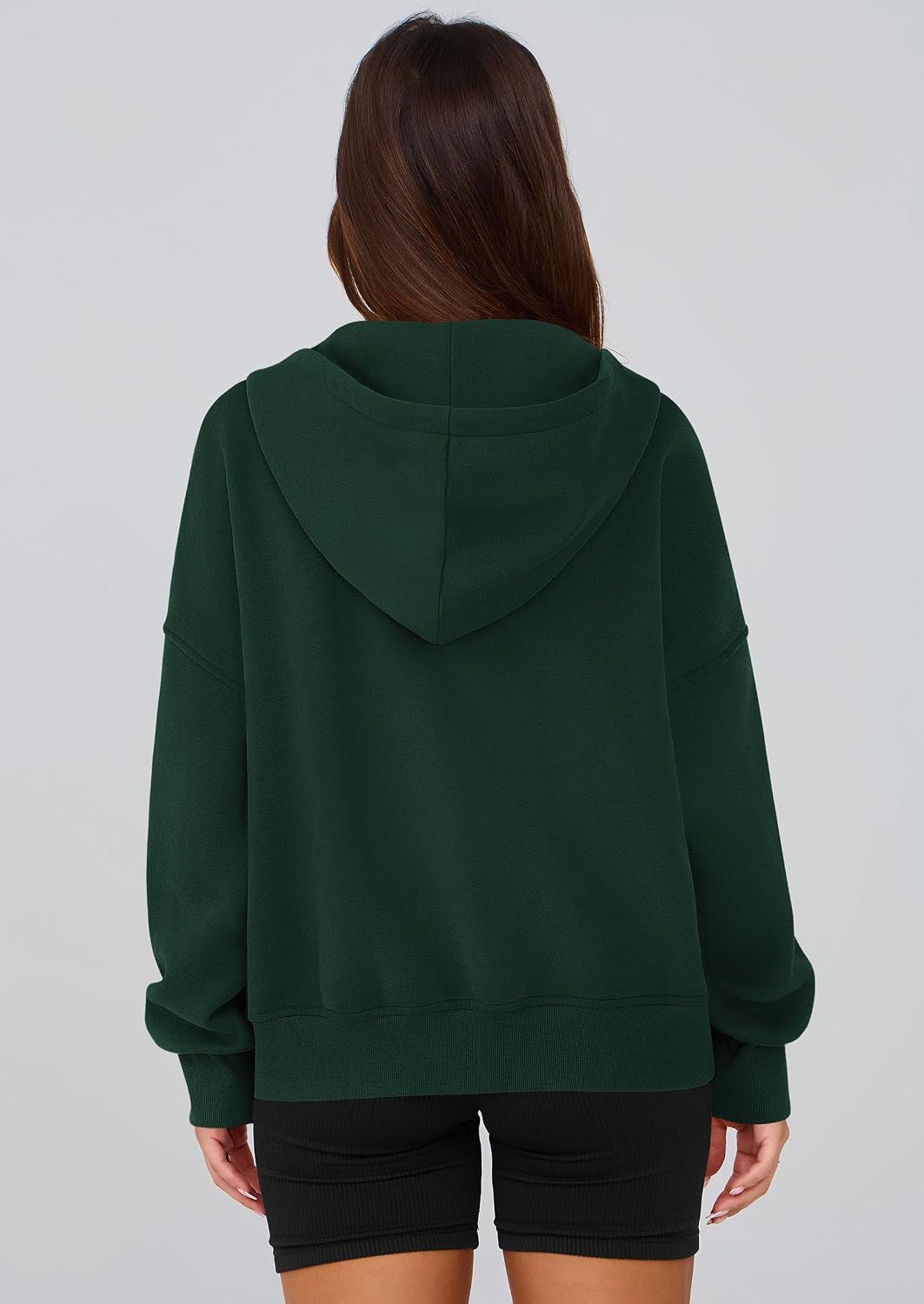 Detalle de PRETTYGARDEN Women's Zip-Up Hoodie in Cotton-Blend Fleece