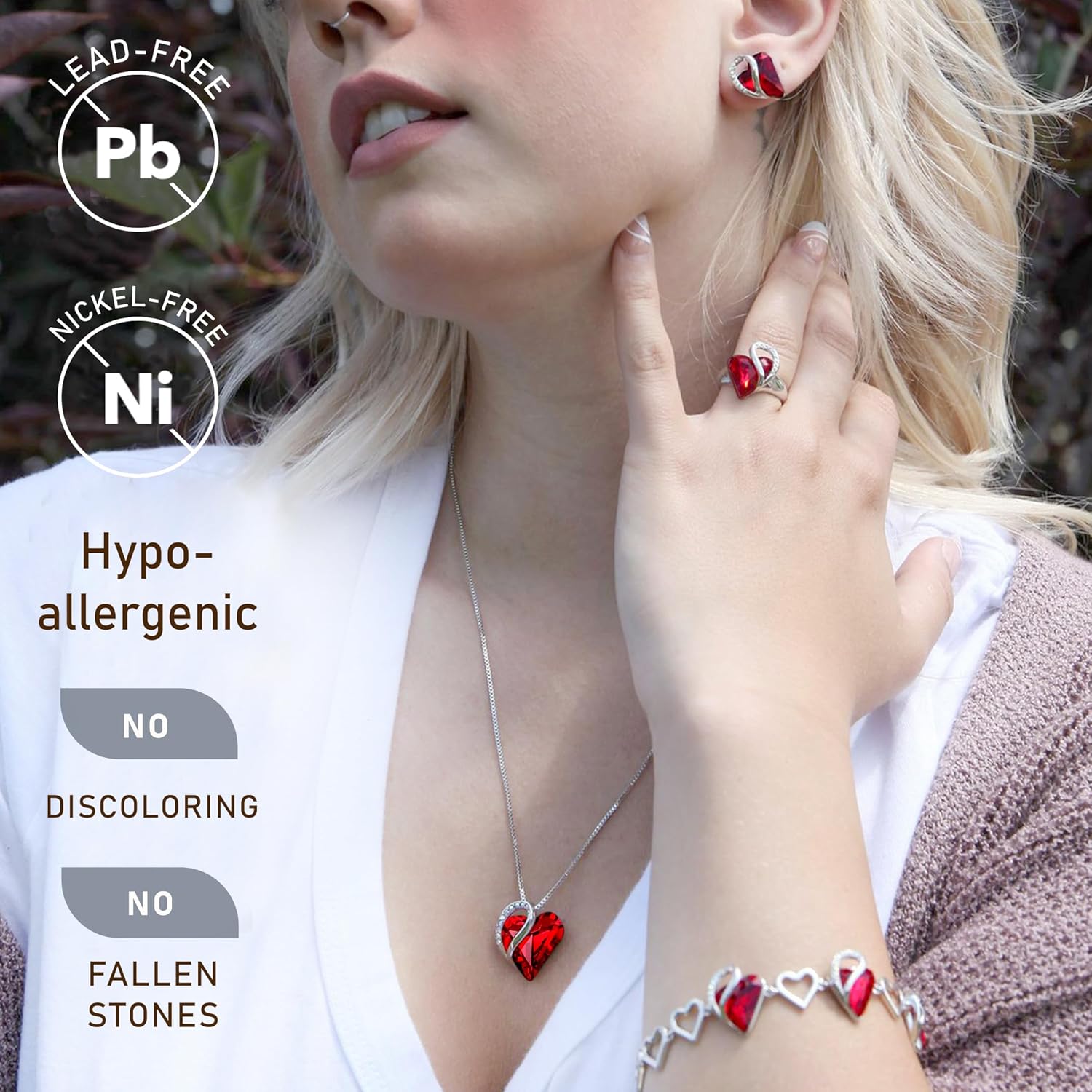 Thumbnail 1 de Leafael Infinity Birthstone Necklace 18" 💍