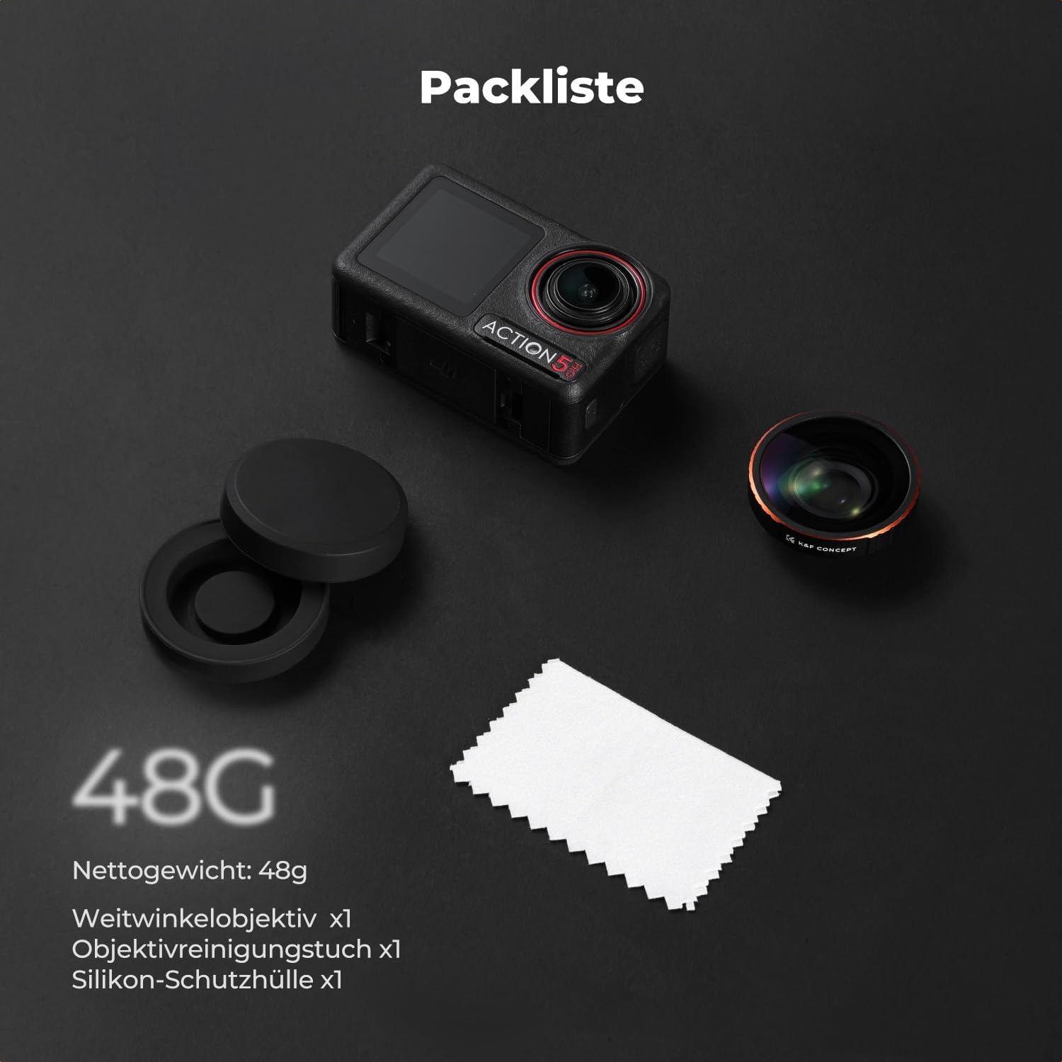 Thumbnail 6 de K&F CONCEPT Weitwinkelfilter für DJI Osmo Action