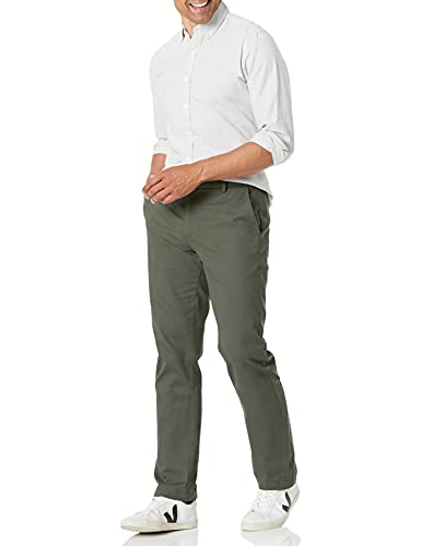 Thumbnail 3 de Amazon Essentials Men's Straight Fit Wrinkle-Resistant Chino Trousers in Olive (38W x 32L)
