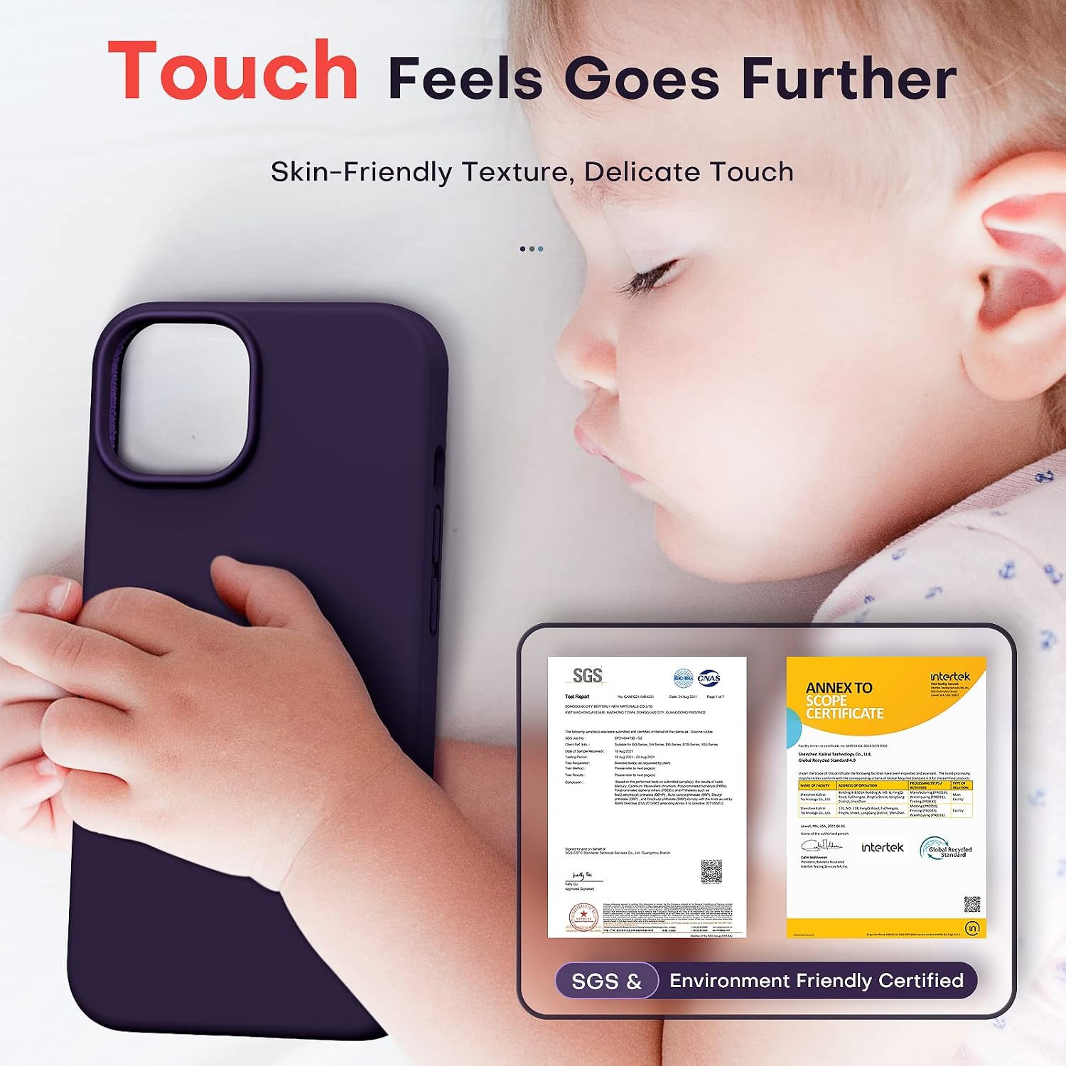 Thumbnail 4 de TOCOL Silicone for iPhone 14 Case 6.1-Inch Midnight Purple