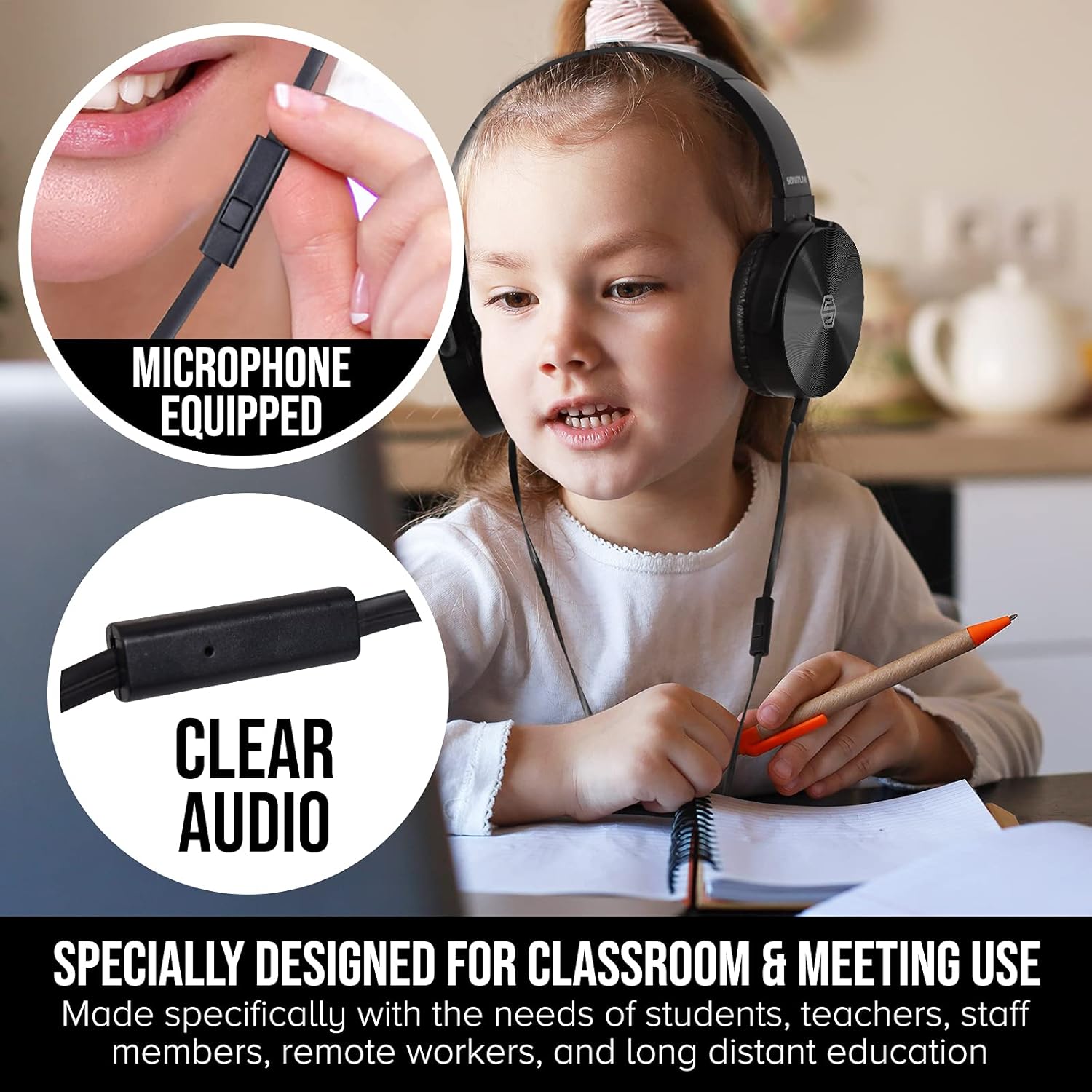 Detalle 2 de Sonitum Classroom Headphones 10-Pack