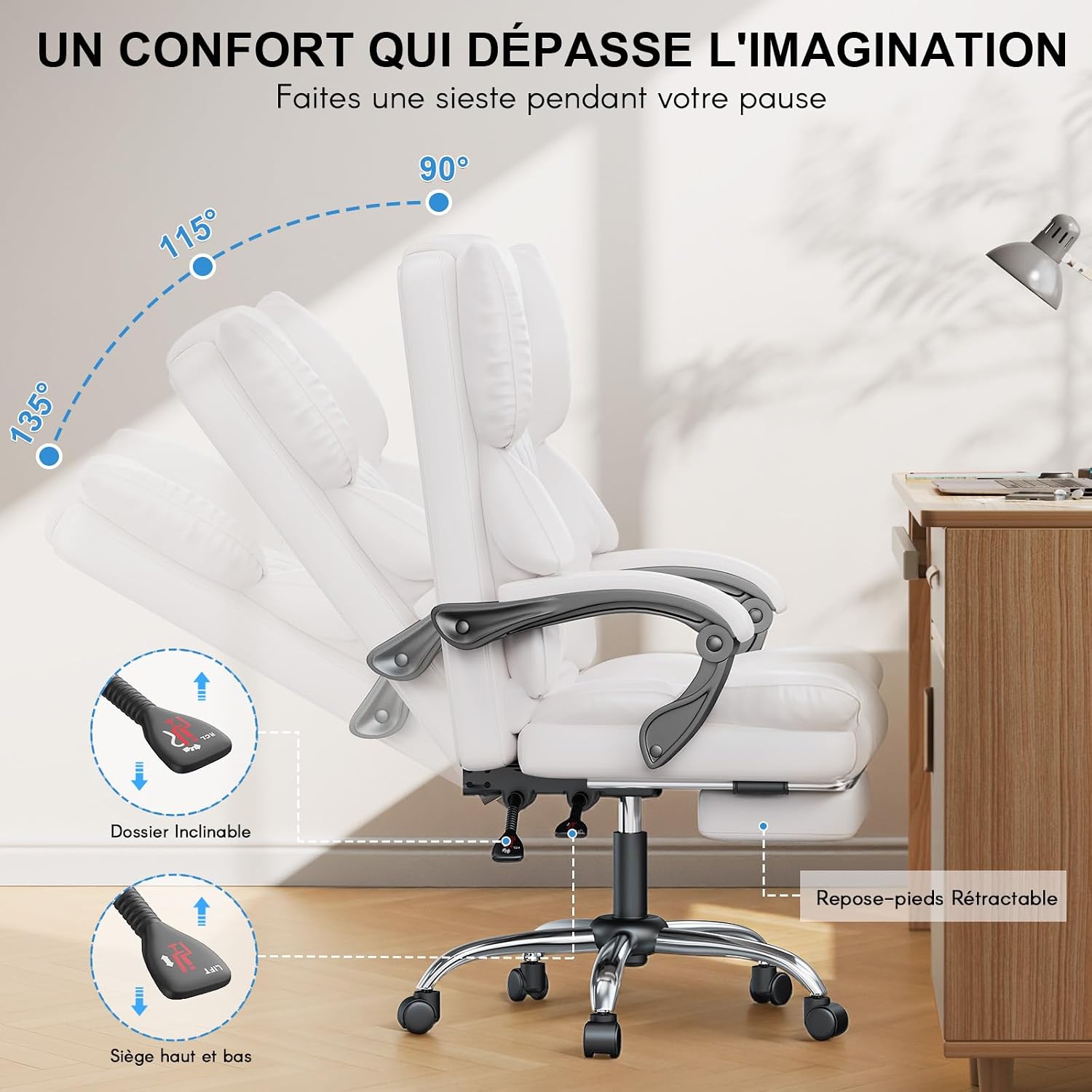 Thumbnail 6 de naspaluro Chaise De Bureau Ergonomique 150 kg 💺