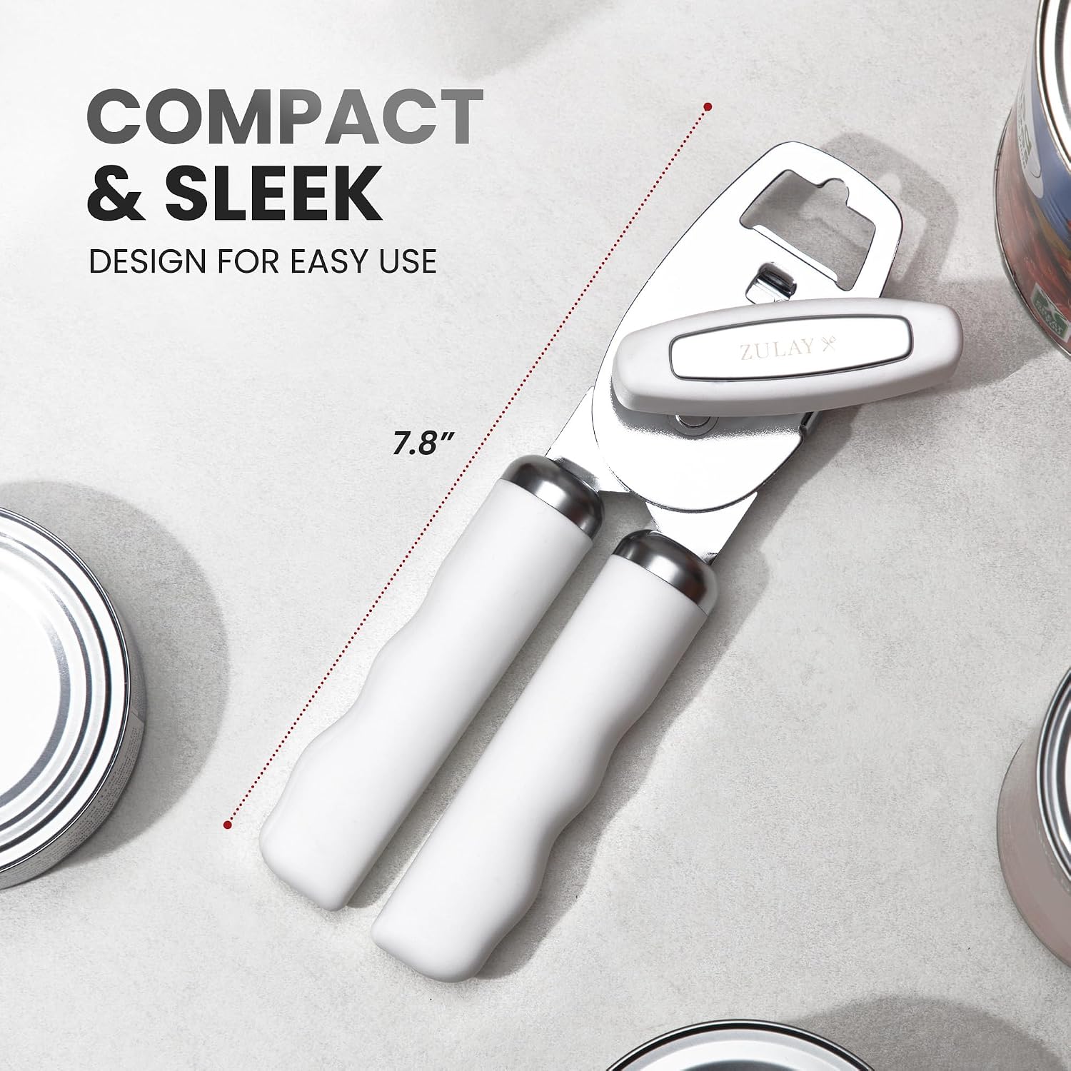 Detalle 2 de Zulay Kitchen Manual Can Opener with Stainless Steel Blade, Comfort Grip and Bottle Opener