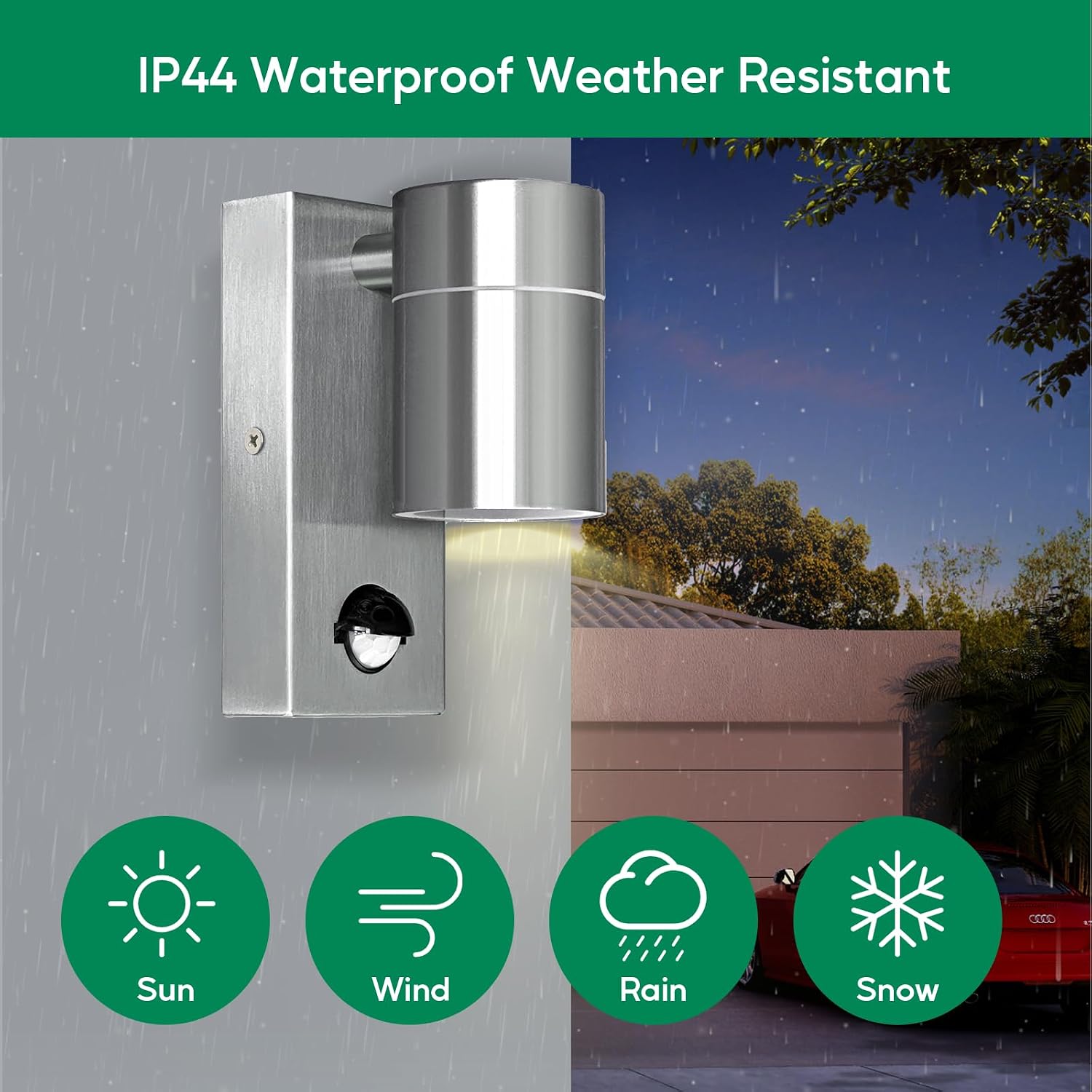Thumbnail 2 de Kerry motion sensor wall lights IP44