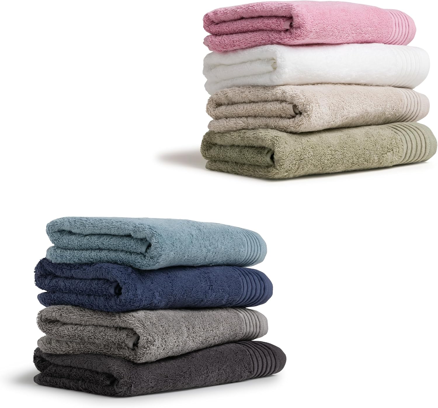 Detalle de Möve Loft Uni ręcznik kąpielowy 80 x 150 cm, 550 g/m², bawełna Airspin, Moss