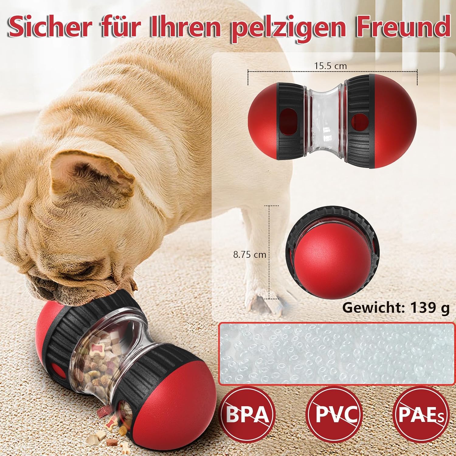 Thumbnail 5 de Dufuso Hundespielzeug Intelligenz – Slow Feeder zur Futterausgabe, interaktives Spielzeug für Hunde