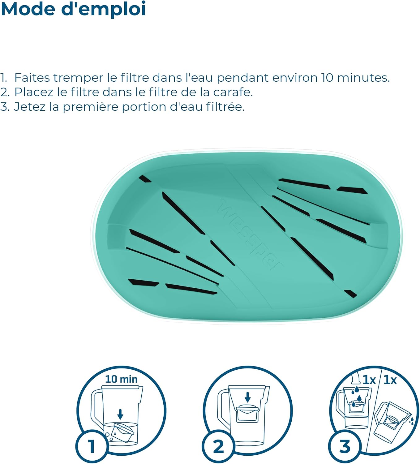 Detalle 2 de Wessper WES003-PFAS-12 Aquamax ANTI-PFAS-filterpatronen, 12 stuks