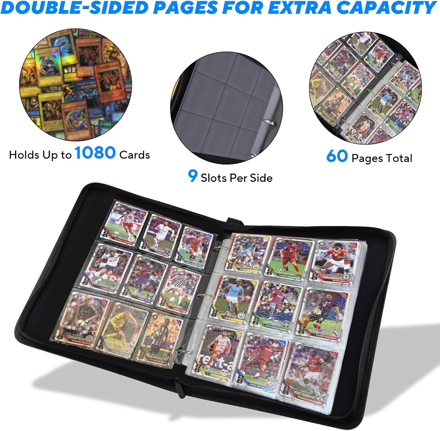 Detalle 2 de ULLTOON Portable 9-Pocket 990-Card Binder