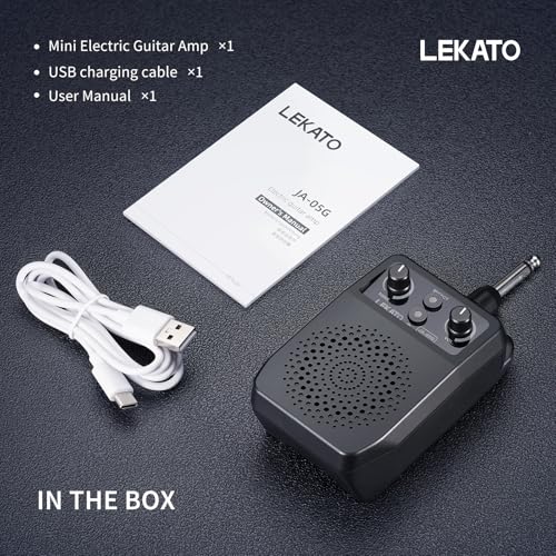 Thumbnail 6 de LEKATO Mini Amplificateur de Guitare Portable Électrique Bluetooth – Combo rechargeable avec 4 effets intégrés