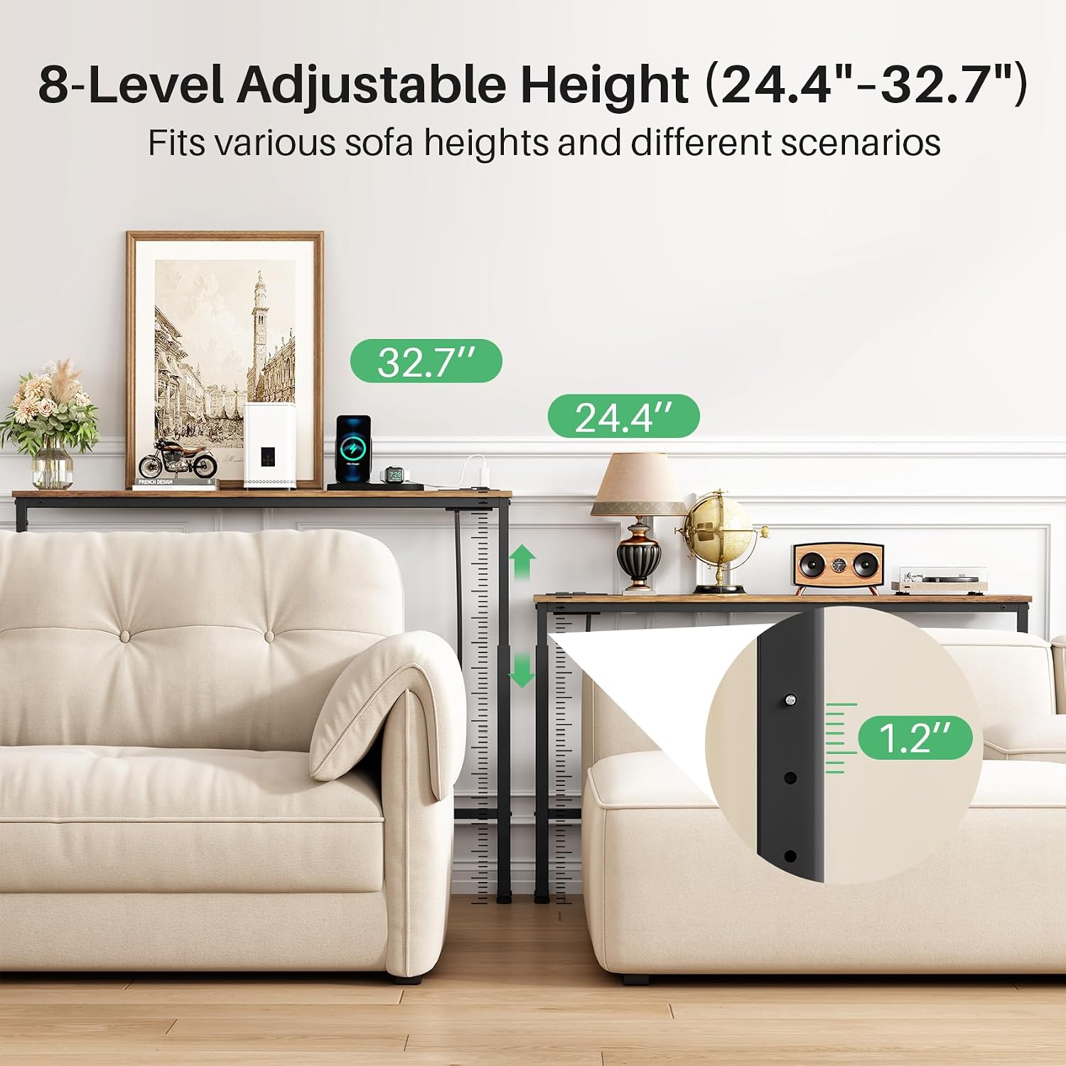 Detalle de Kitstorack Narrow Console Table, 5.9-inch Depth