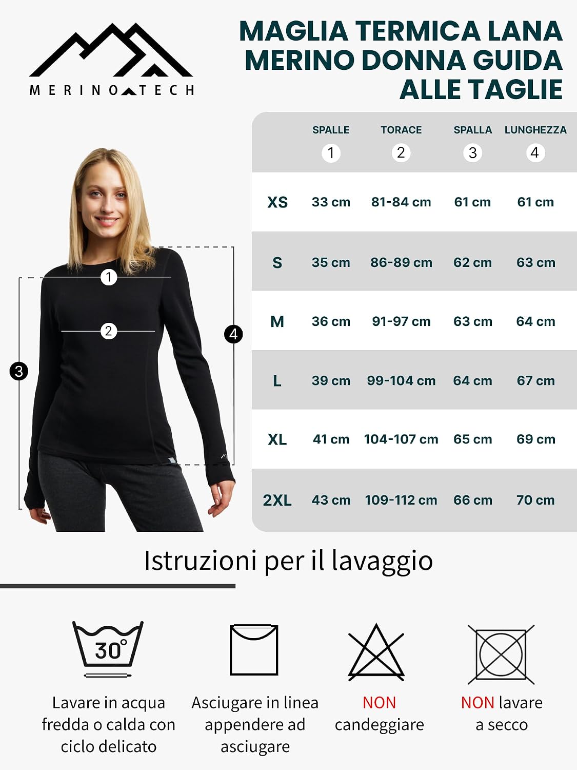 Thumbnail 6 de Merino.tech Maglia termica donna lana merino