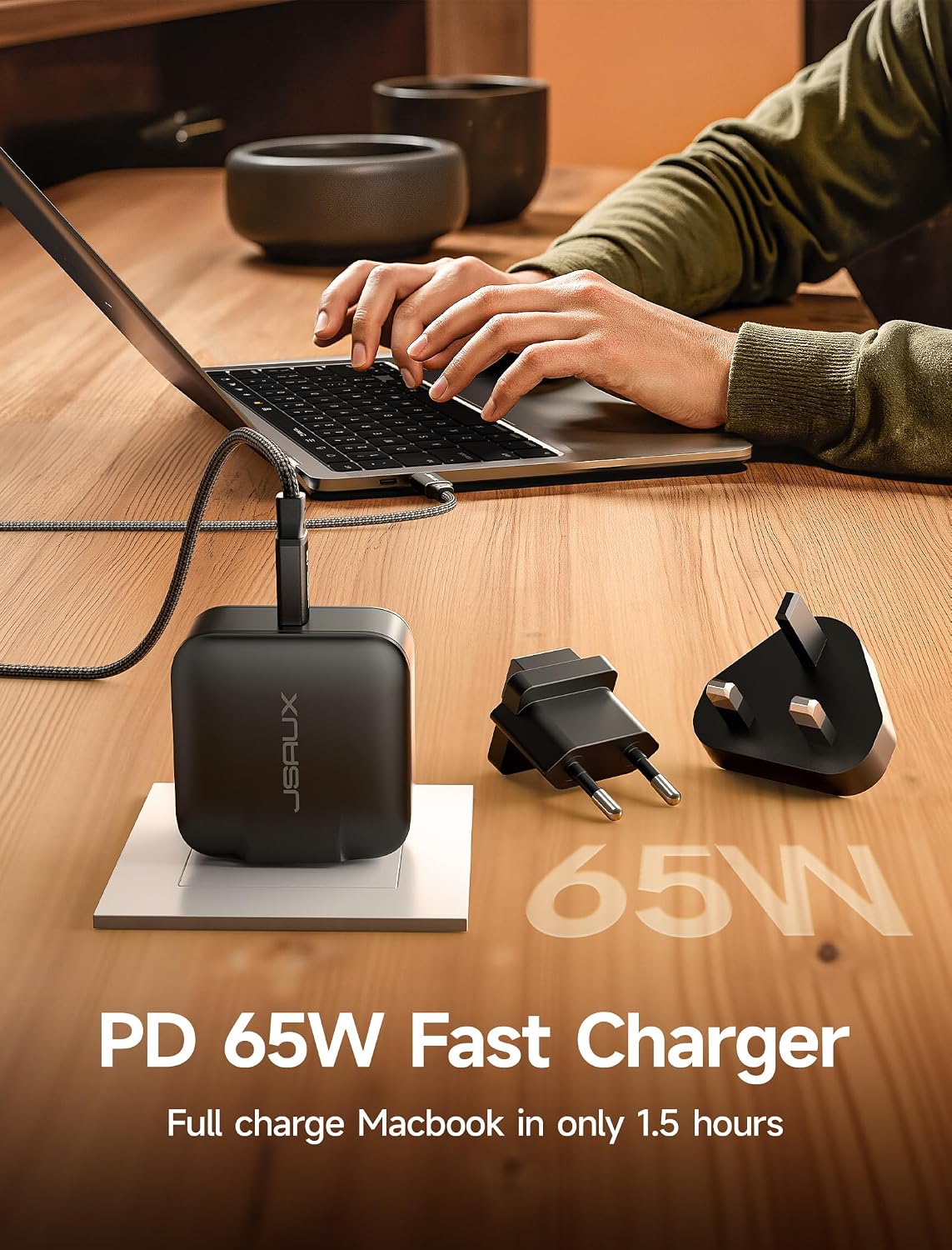 Detalle 2 de JSAUX 65W USB‑C Charger for Nintendo Switch 2