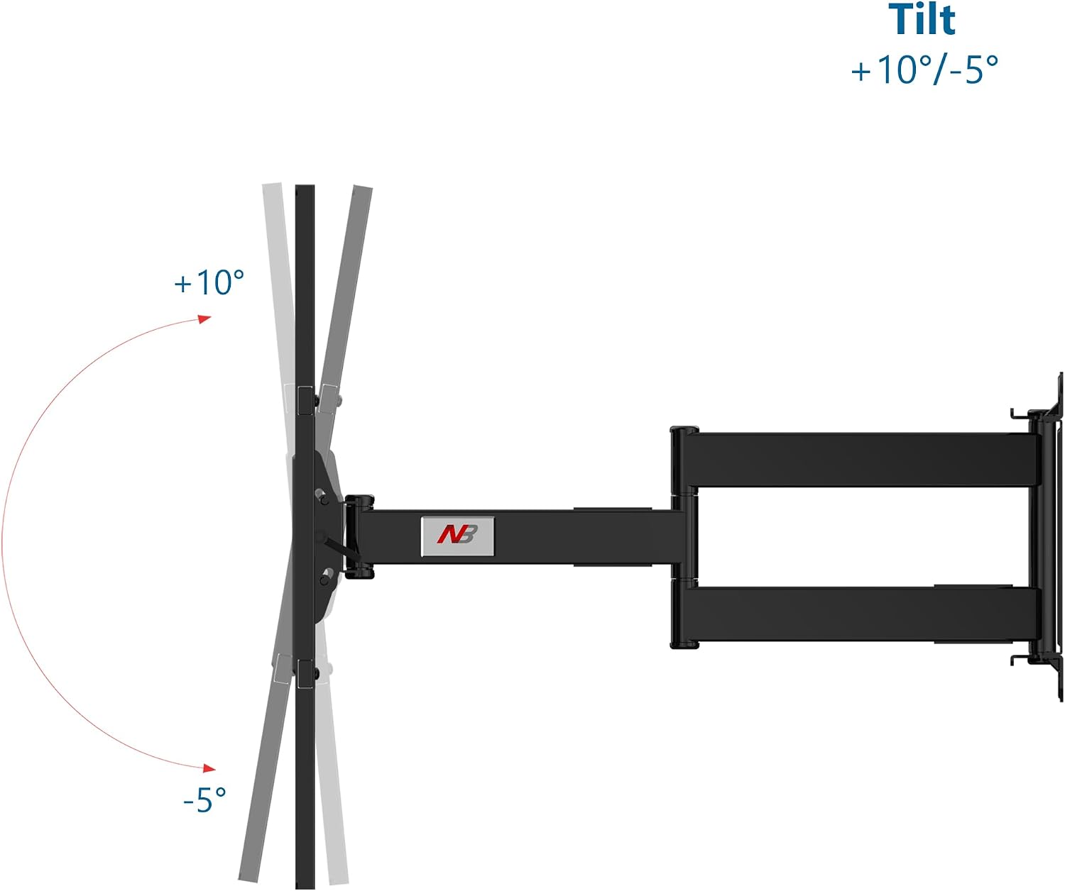 Thumbnail 6 de NB North Bayou Heavy Duty TV Wall Mount 91 kg