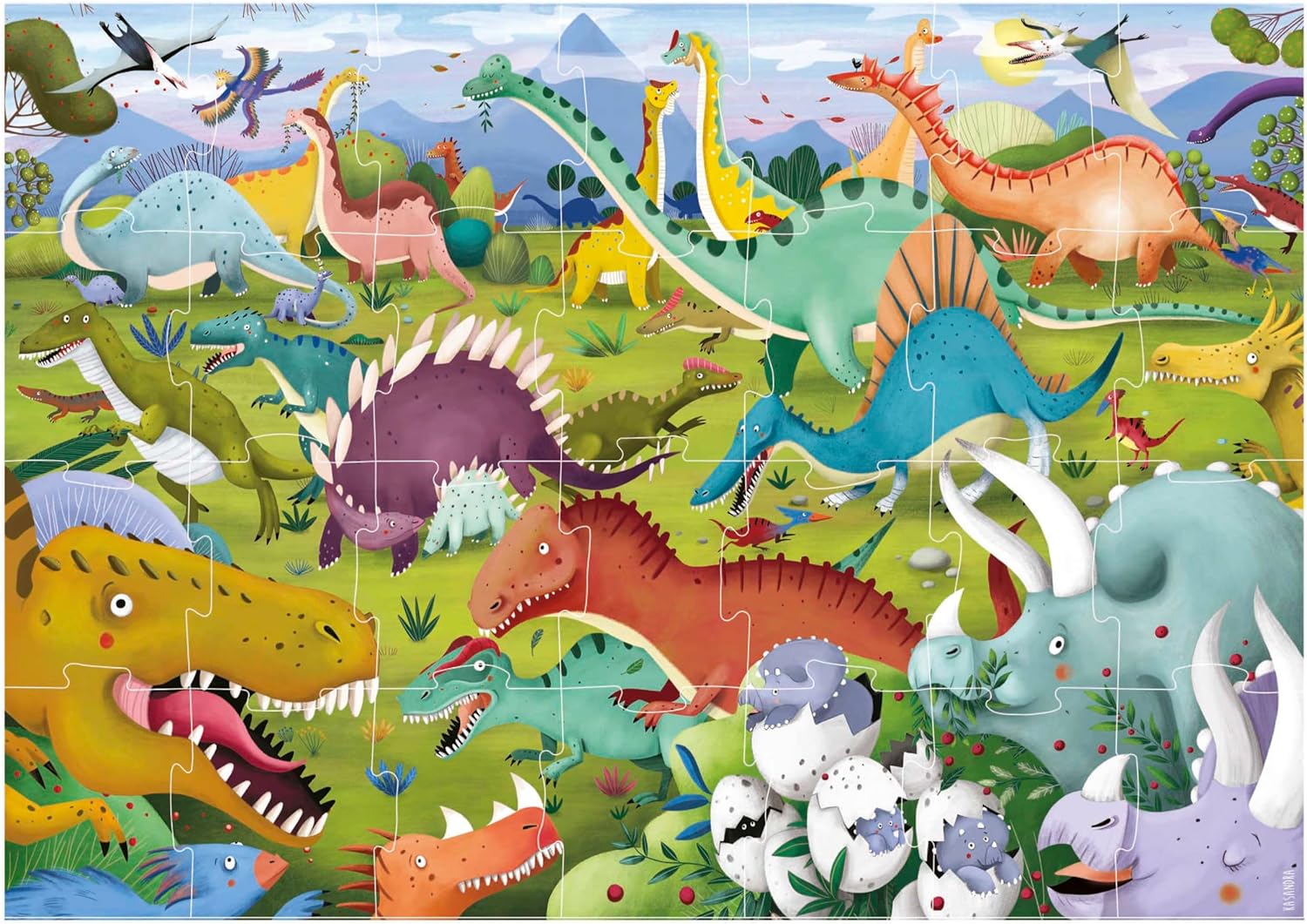 Thumbnail 2 de Educa Puzzle Max enfant 28 pièces Dinosaures – grandes pièces faciles à manipuler dès 3 ans (19954)