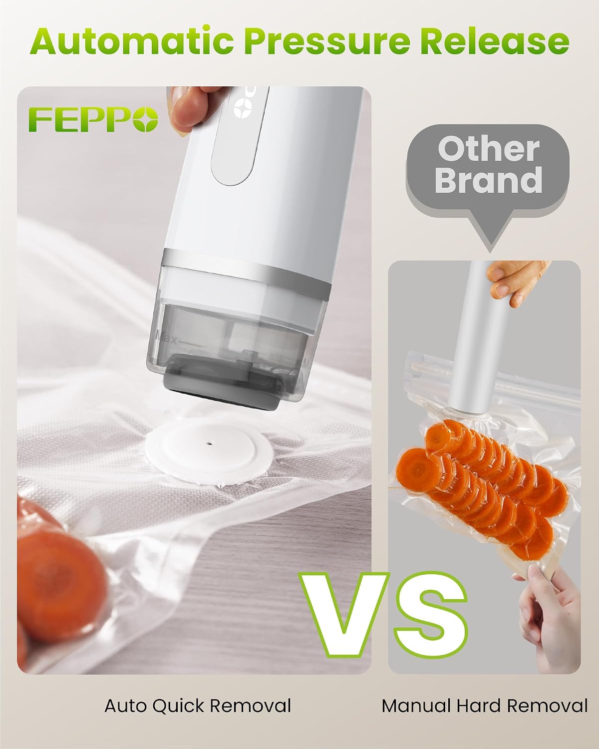 Detalle 1 de FEPPO Vacuum Sealer 1200mAh 🥫