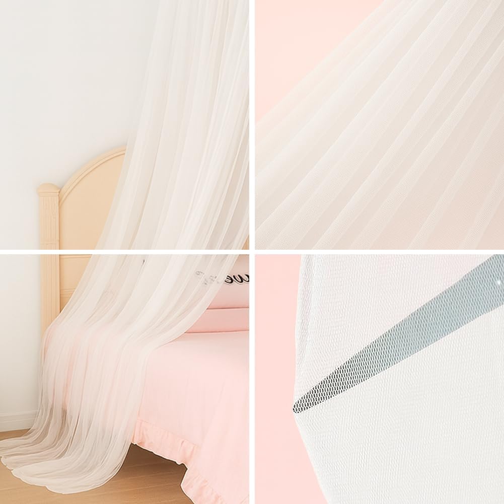 Detalle de Vicloon V-YDWZ-WH-FBA – biały baldachim-moskitiera 60 × 250 × 900 cm