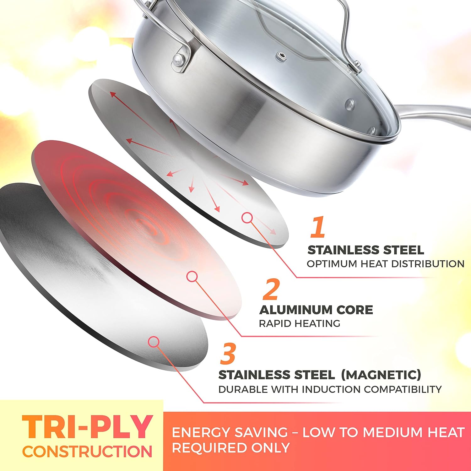 Thumbnail 2 de Mueller Stainless Steel Cookware Set 11-Piece