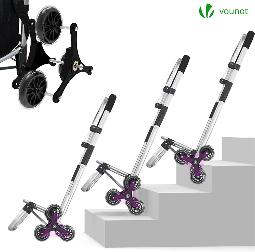 Thumbnail 4 de VOUNOT Chariot de Courses 6 Roues en Aluminium – 58 L, 3 en 1, Isotherme