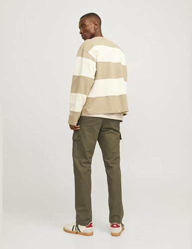 Detalle 2 de JACK & JONES Jpstkane Cargo Pant Noos Hombre 🌿 - Noche de Oliva
