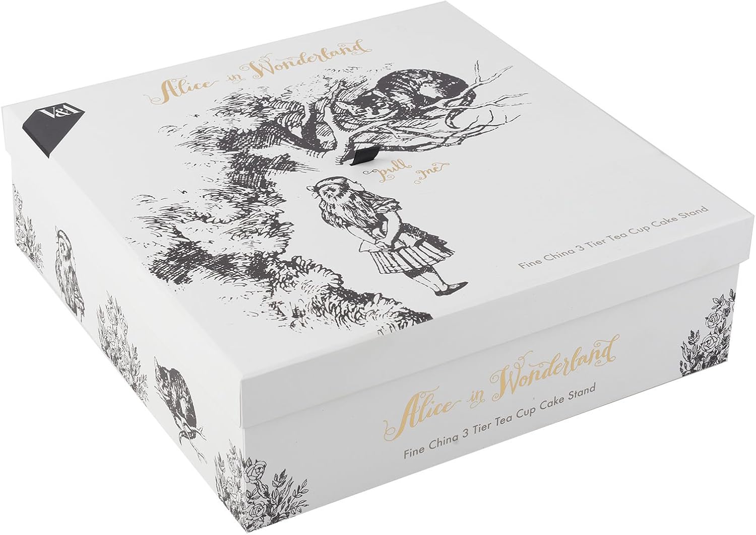 Detalle de Ensemble de gâteaux sur pied à 3 étages V&A Alice au pays des merveilles – Coffret cadeau