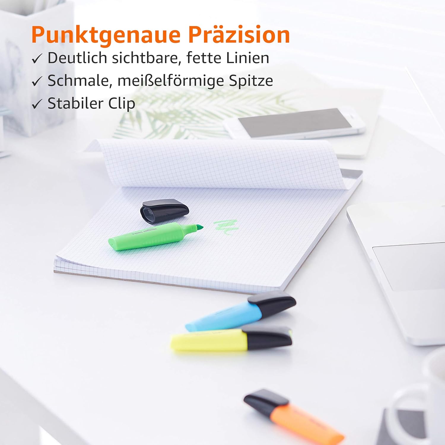 Thumbnail 3 de Amazon Basics Textmarker 8er Pack, Mehrfarbig ✏️