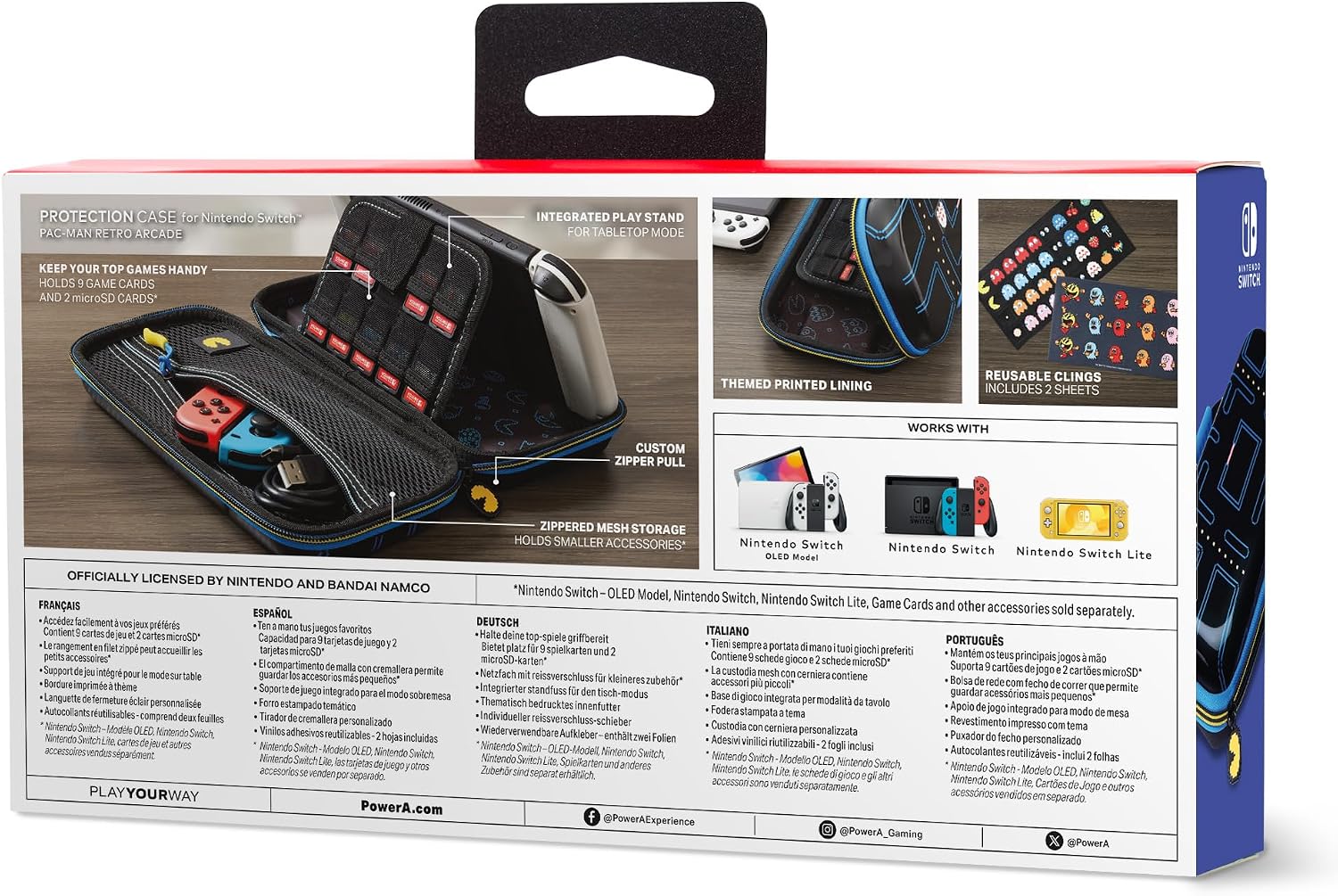 Detalle 2 de Protection Case für Nintendo Switch – PAC-Man Retro Arcade