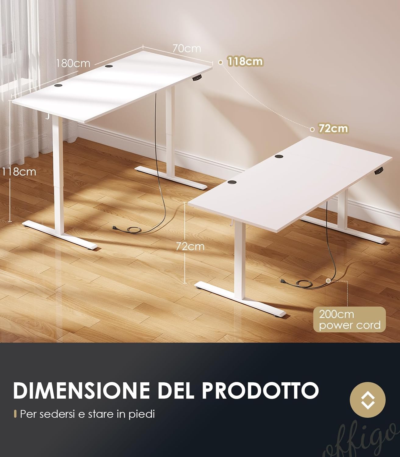 Thumbnail 2 de OffiGo Scrivania elettrica 180 cm 🪑