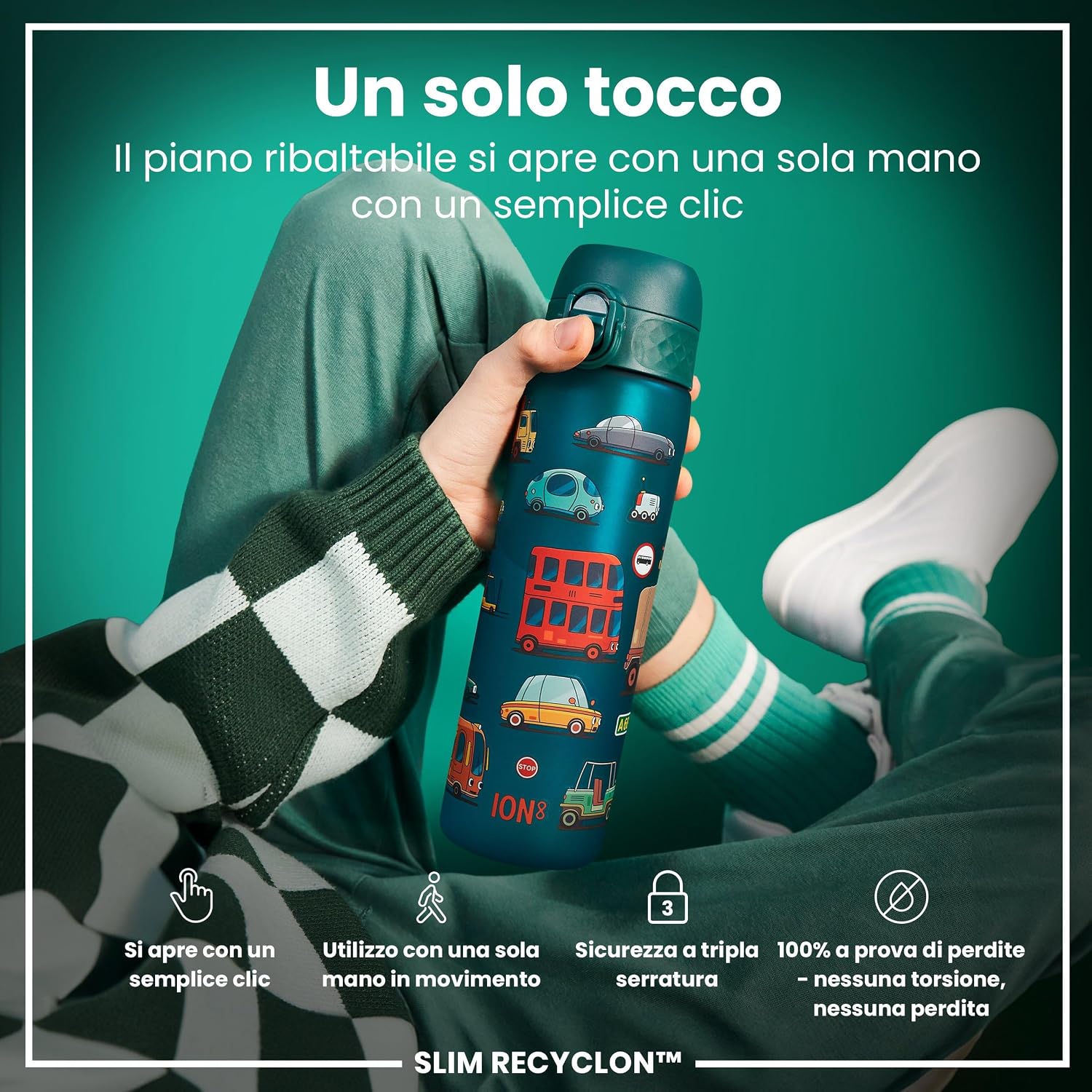 Detalle 1 de ion8 Borraccia a prova di perdite 500ml 🥤