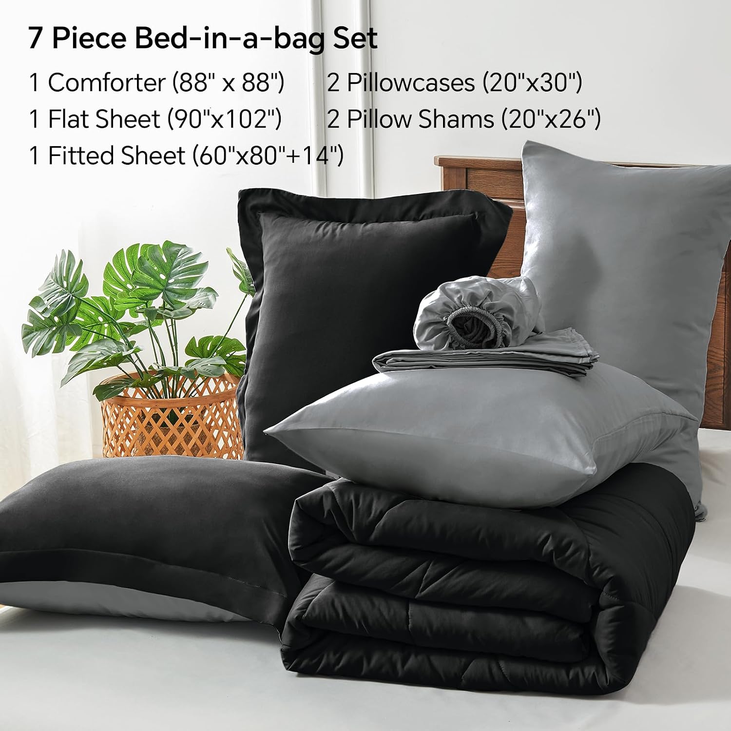 Thumbnail 4 de BEDELITE Queen Comforter Set 7 Pieces
